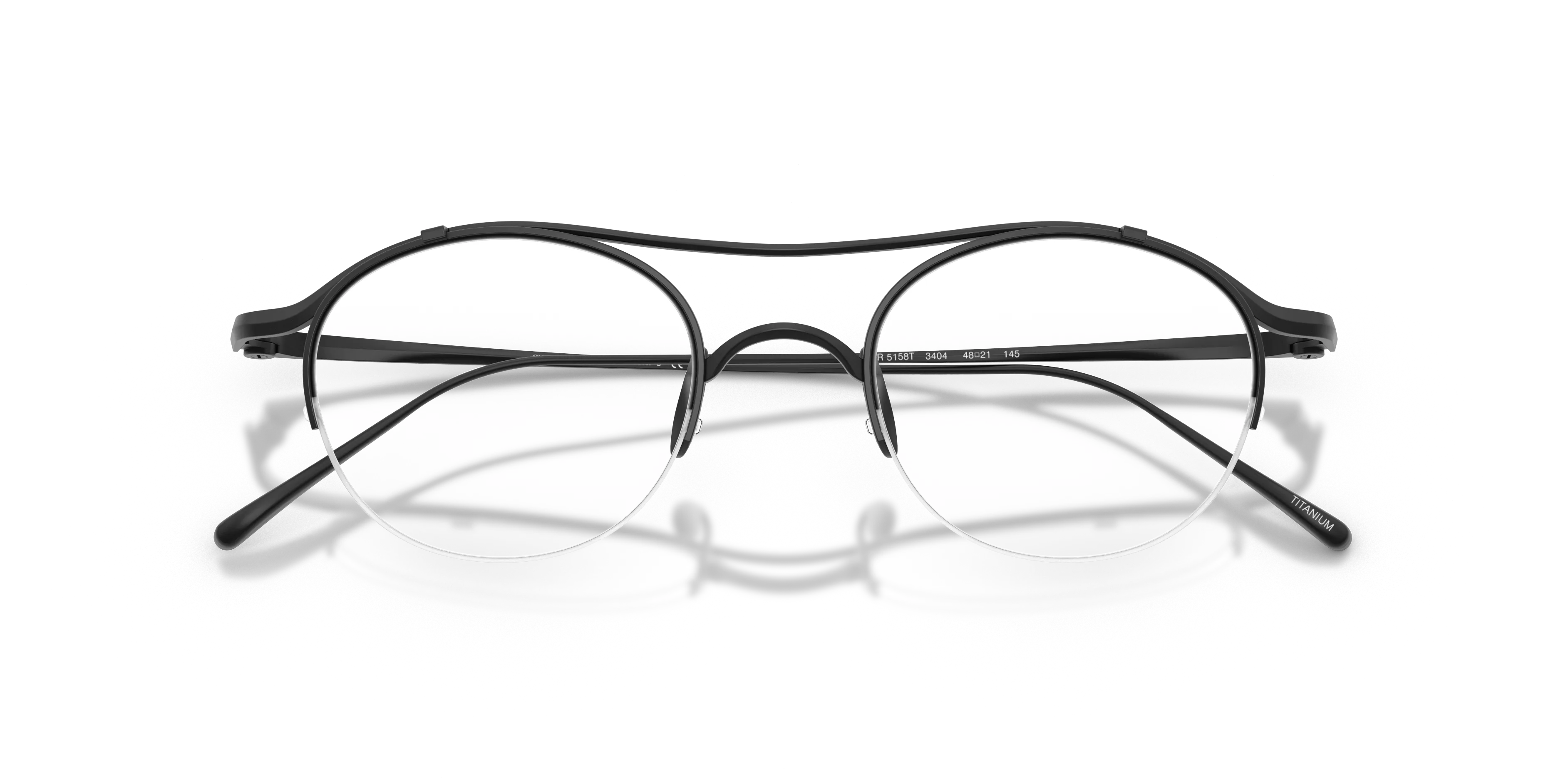 Giorgio Armani AR5158T 3404 Montature da vista Titanio Nero Trasparente Rotonda Normale - immagine 2