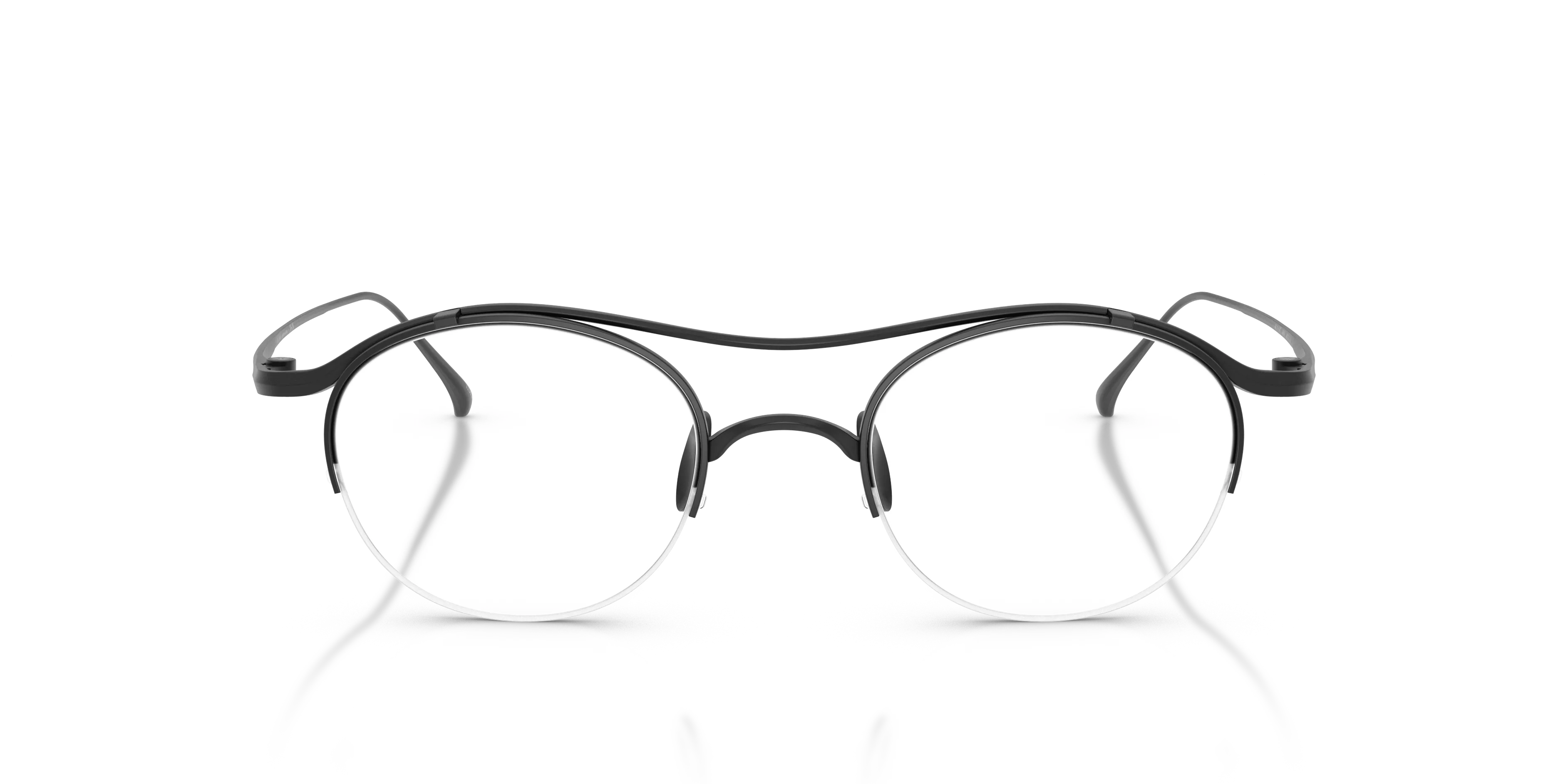 Giorgio Armani AR5158T 3404 Montature da vista Titanio Nero Trasparente Rotonda Normale - immagine 3