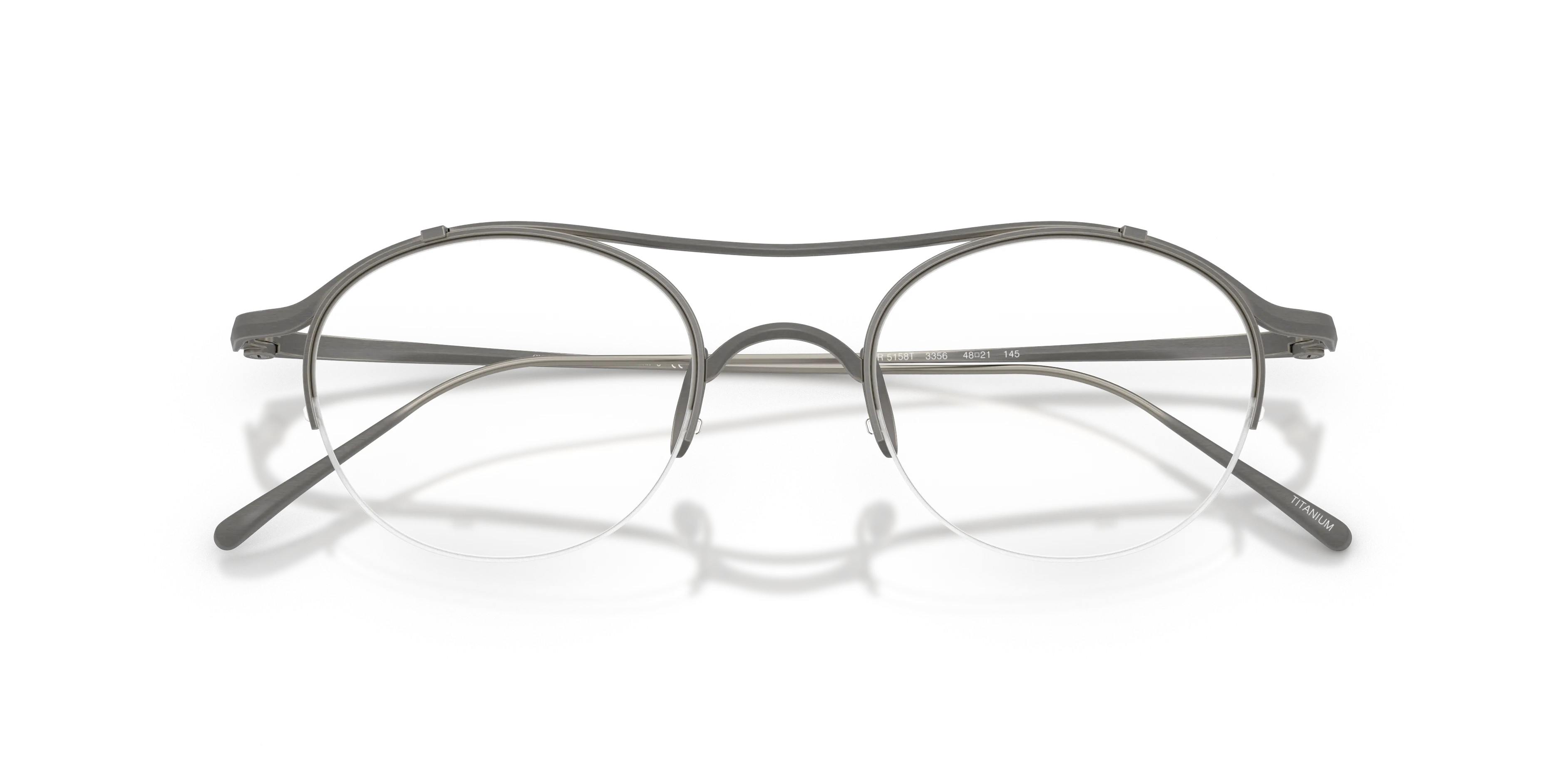 Giorgio Armani AR5158T 3356 Montature da vista Titanio Grigio Trasparente Rotonda Normale - immagine 2