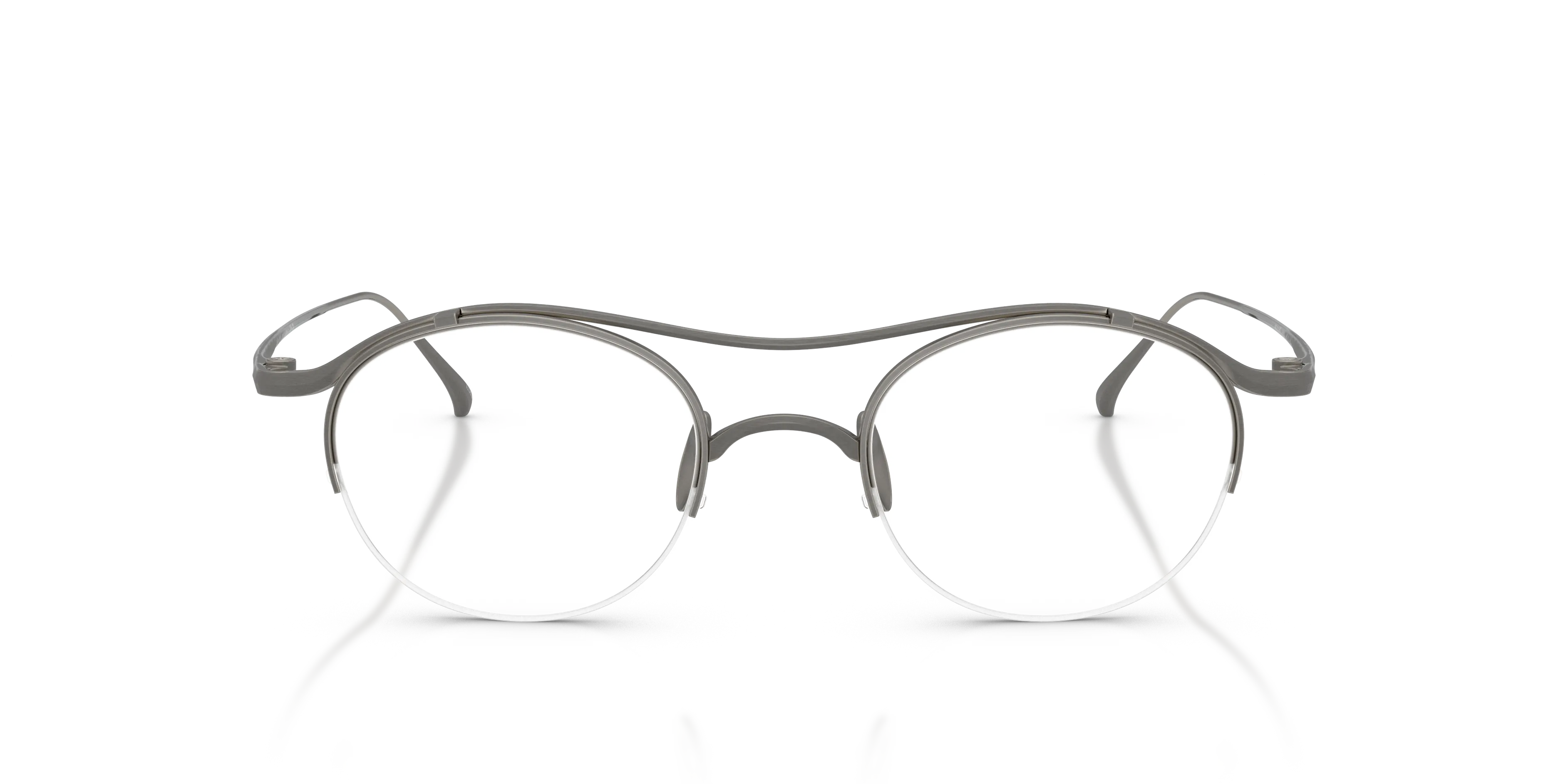 Giorgio Armani AR5158T 3356 Montature da vista Titanio Grigio Trasparente Rotonda Normale - immagine 3