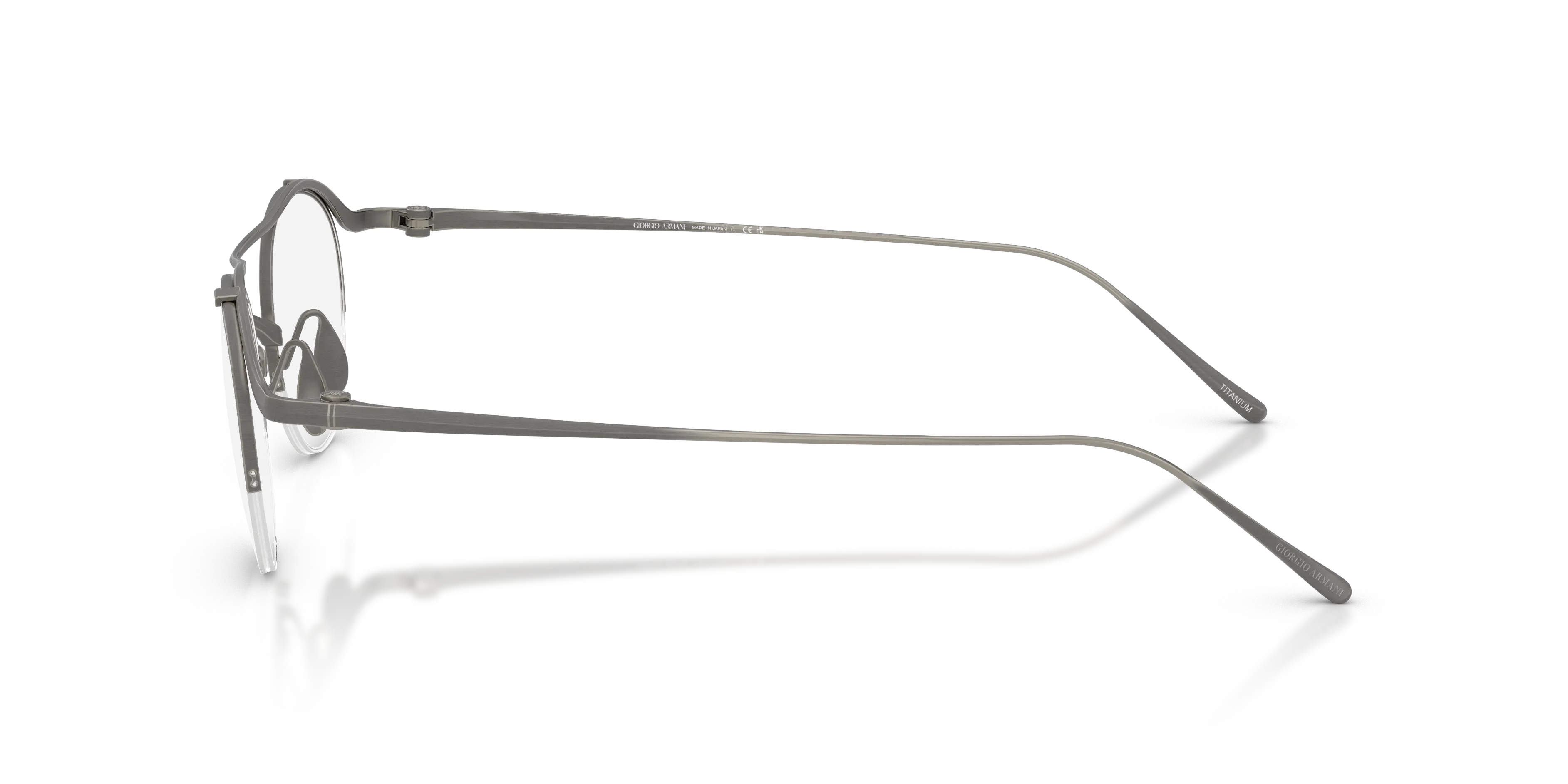 Giorgio Armani AR5158T 3356 Montature da vista Titanio Grigio Trasparente Rotonda Normale - immagine 4