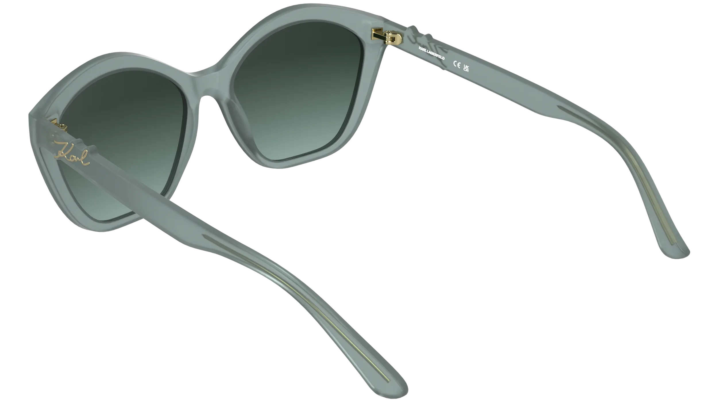 Karl Lagerfeld KL6222S 450 Occhiali da sole Bio-iniettato Azzurro Verde Cat Eye Normale - immagine 4