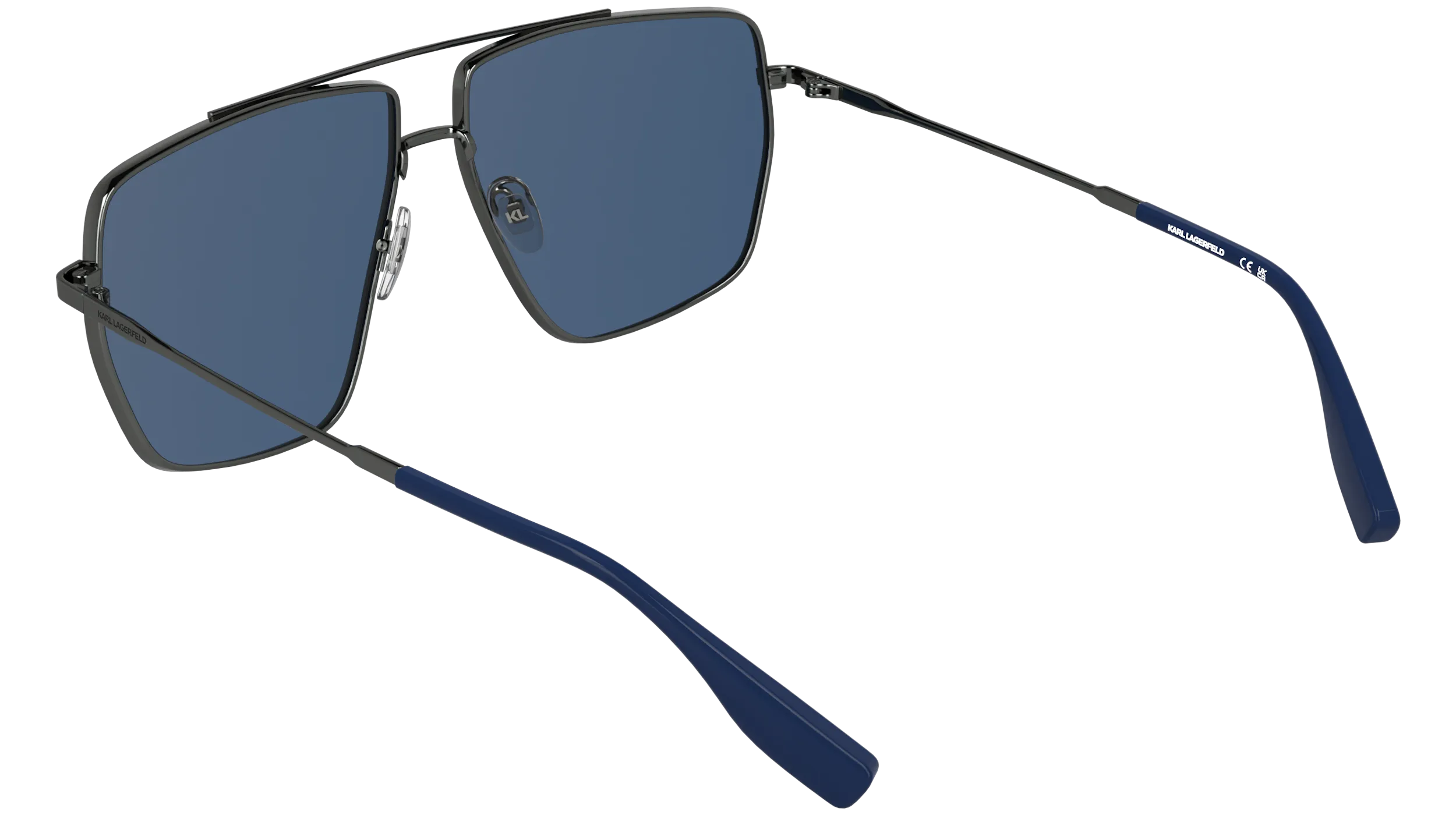 Karl Lagerfeld KL370S 015 Occhiali da sole Metallo Canna di fucile Squadrata Normale - immagine 4