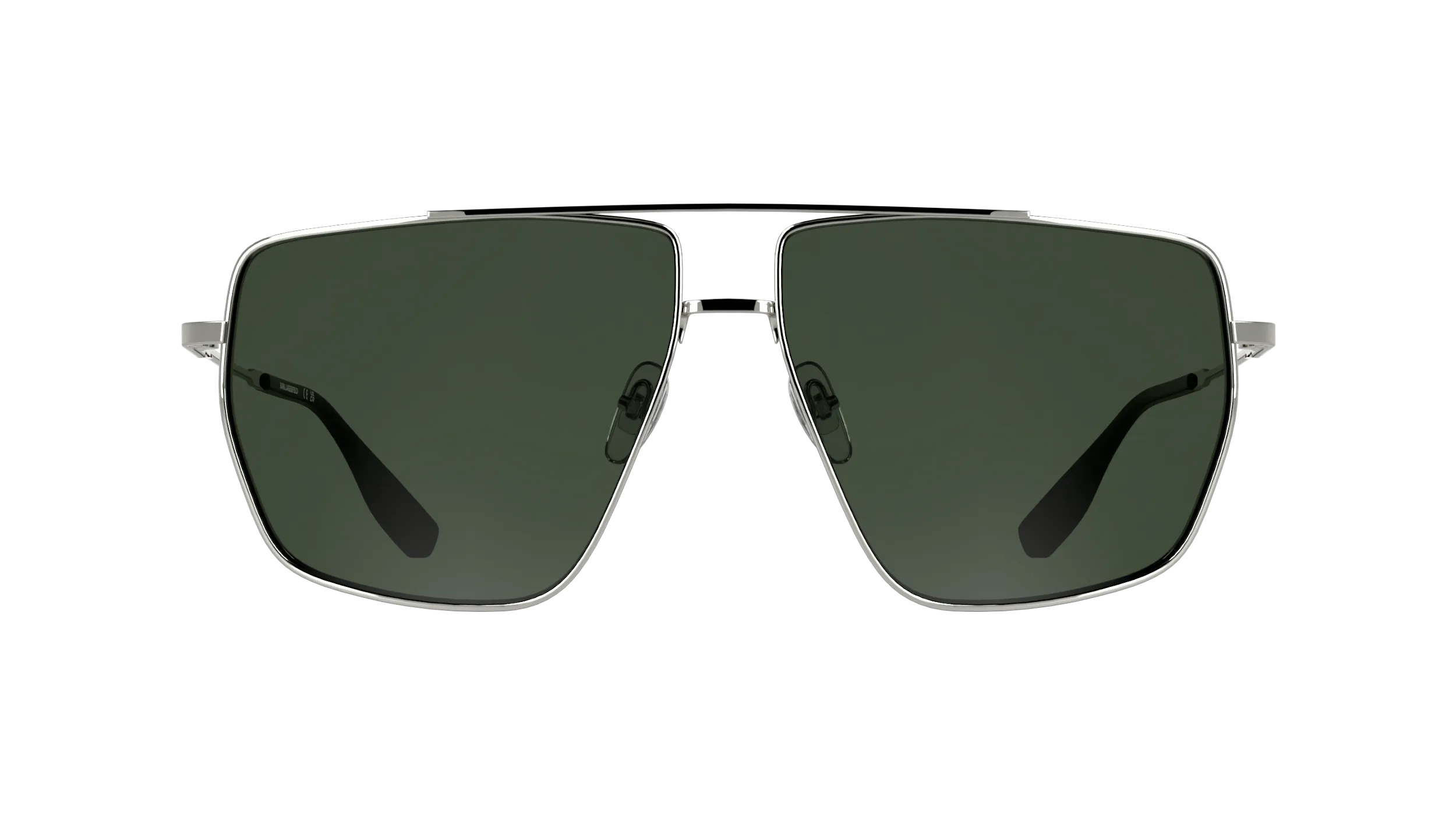 Karl Lagerfeld KL370S 040 Occhiali da sole Metallo Argento Marrone Squadrata Normale - immagine 2