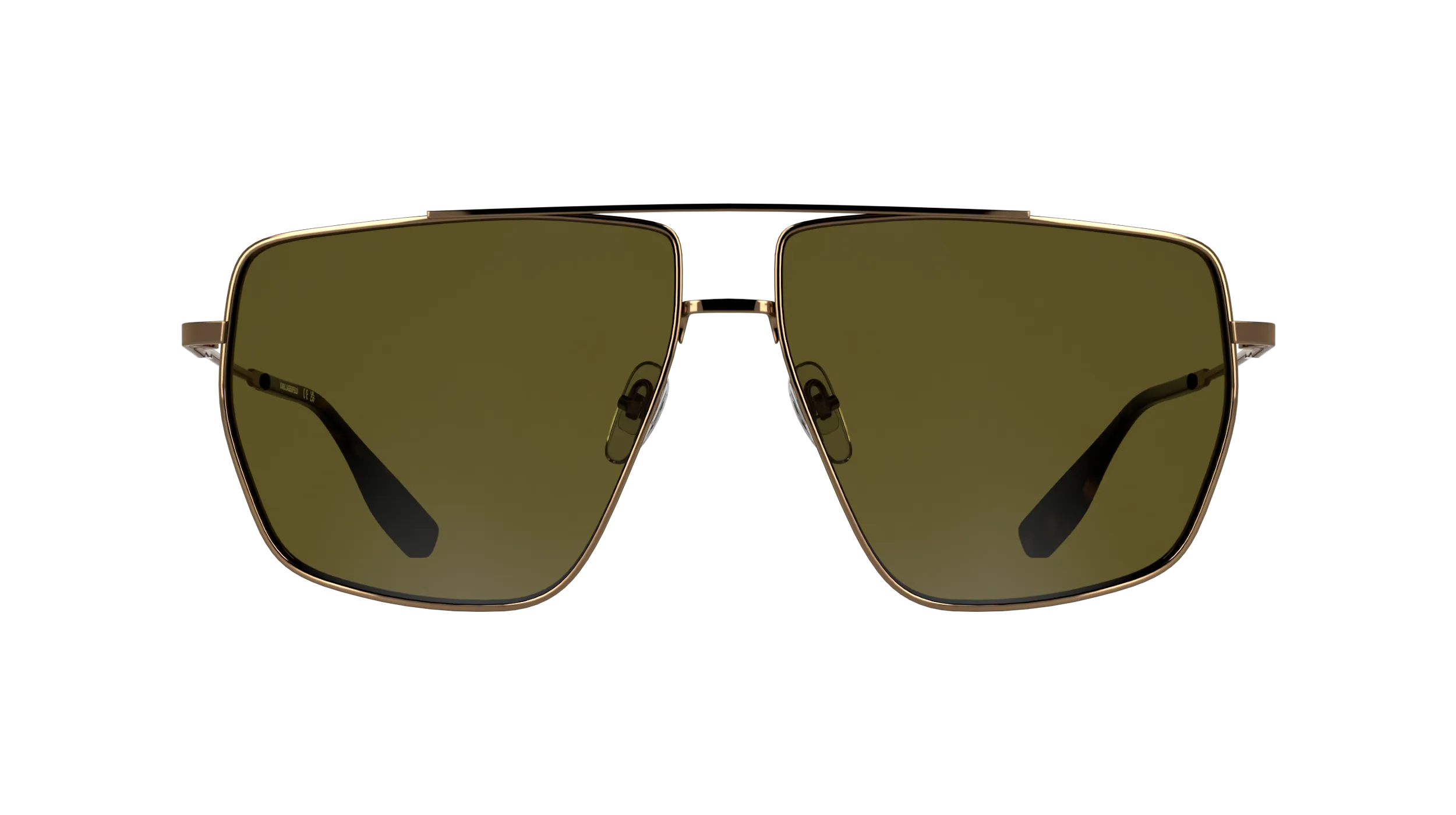 Karl Lagerfeld KL370S 717 Occhiali da sole Metallo Oro Marrone Squadrata Normale - immagine 2