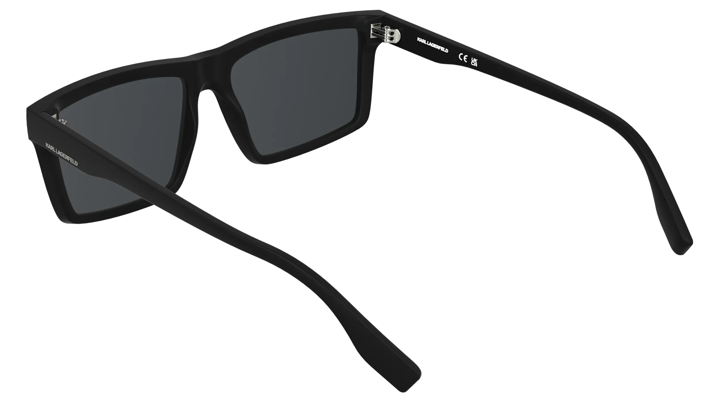 Karl Lagerfeld KL6225S 002 Occhiali da sole Bio-iniettato Nero Fumo Squadrata Normale - immagine 4