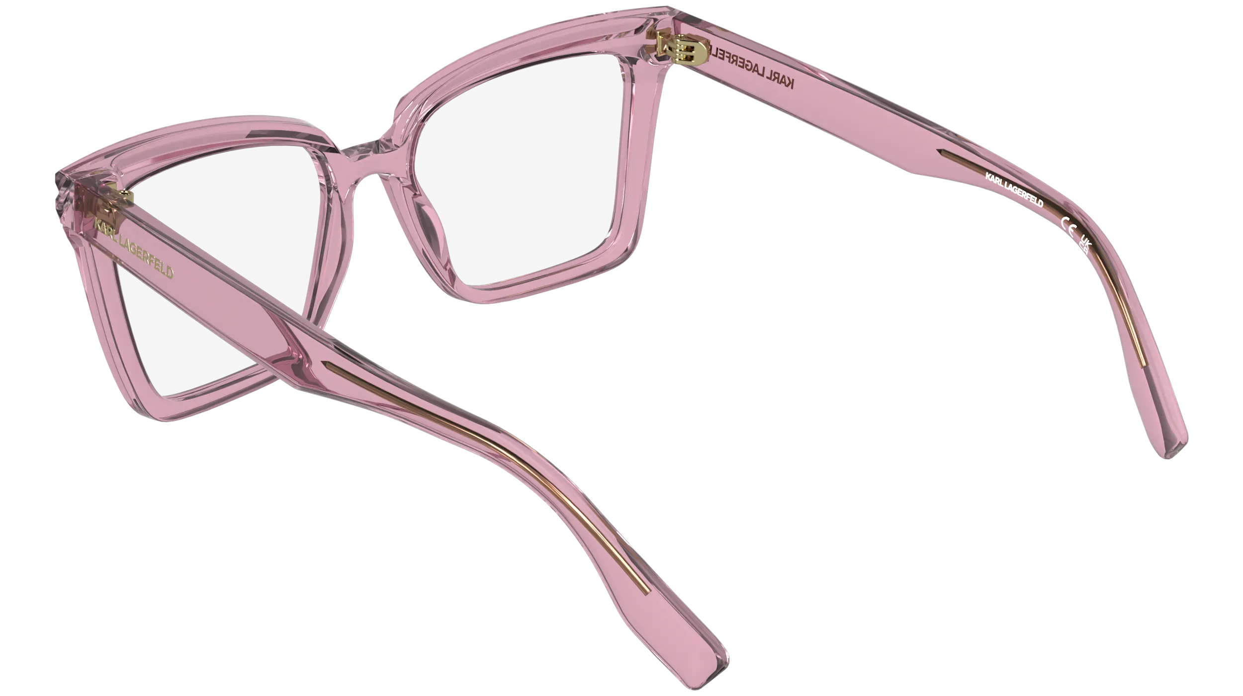Karl Lagerfeld KL6240 601 Montature da vista Acetato Rosa Squadrata Normale - immagine 4