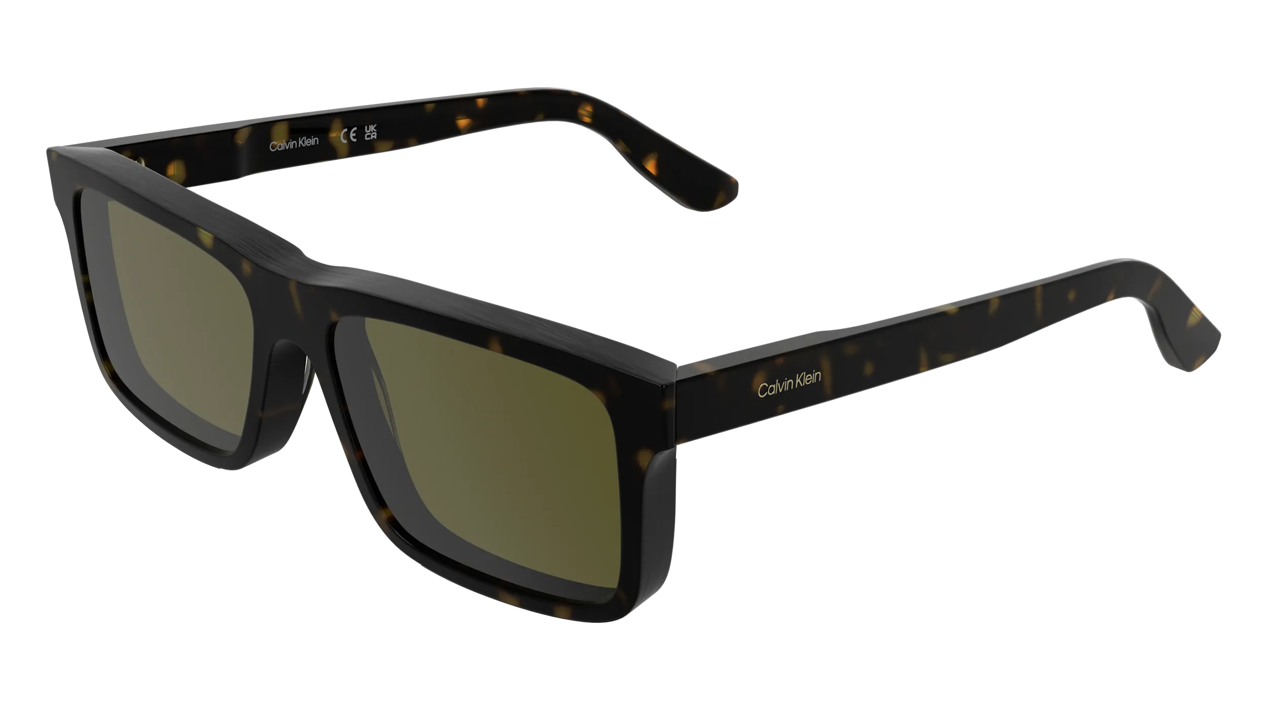 Calvin Klein CK25535S 235 Occhiali da sole Acetato Havana Marrone Squadrata Normale - immagine 1