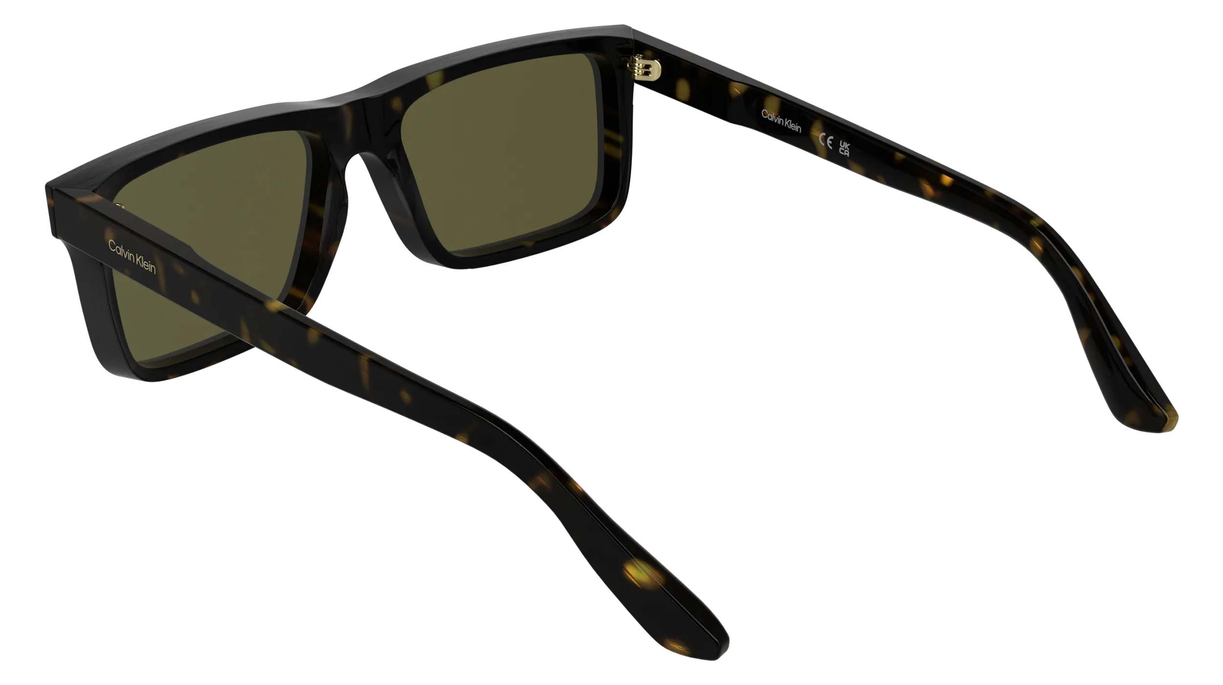 Calvin Klein CK25535S 235 Occhiali da sole Acetato Havana Marrone Squadrata Normale - immagine 4