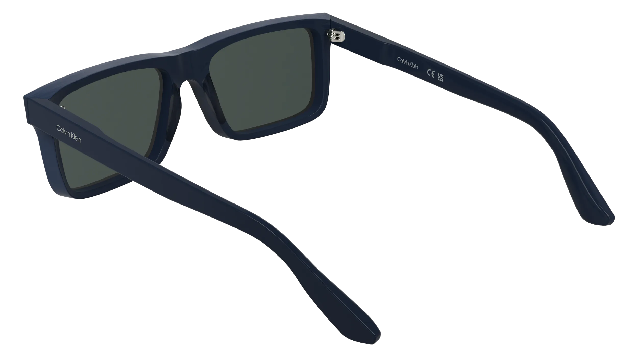 Calvin Klein CK25535S 400 Occhiali da sole Acetato Blu Blu Squadrata Normale - immagine 4