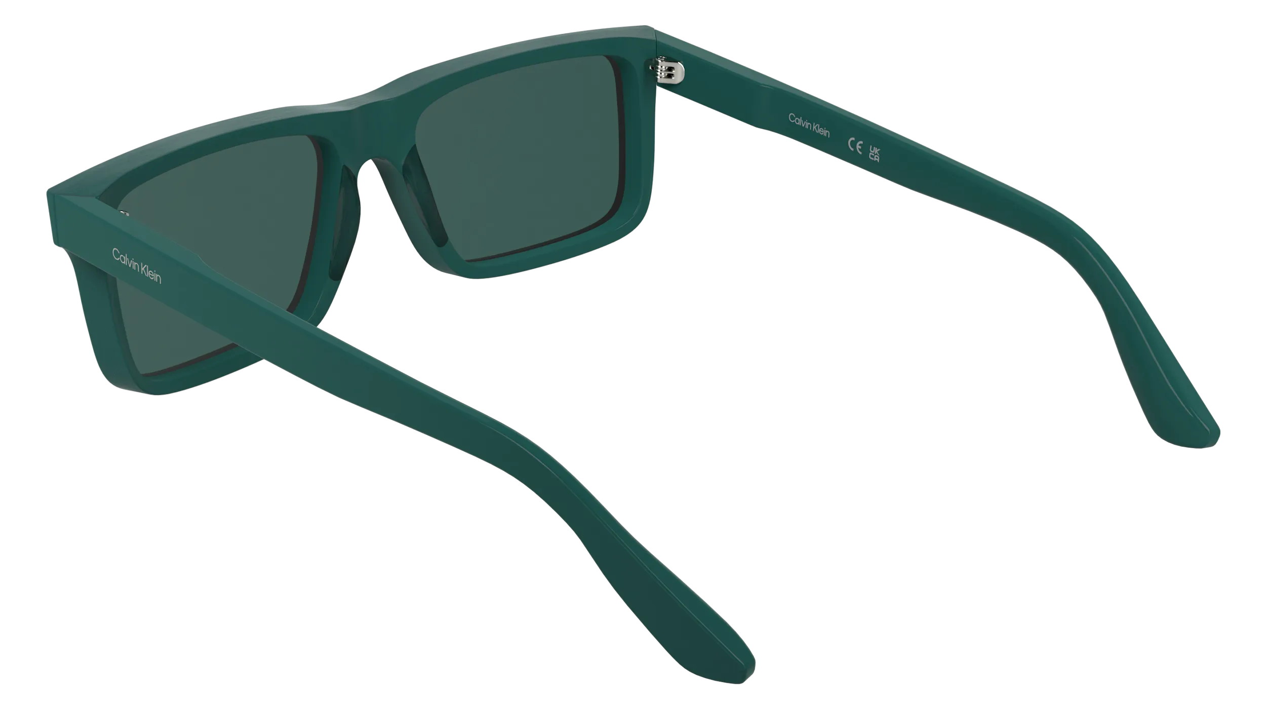 Calvin Klein CK25535S 432 Occhiali da sole Acetato Petrolio Verde / Petrolio Squadrata Normale - immagine 4
