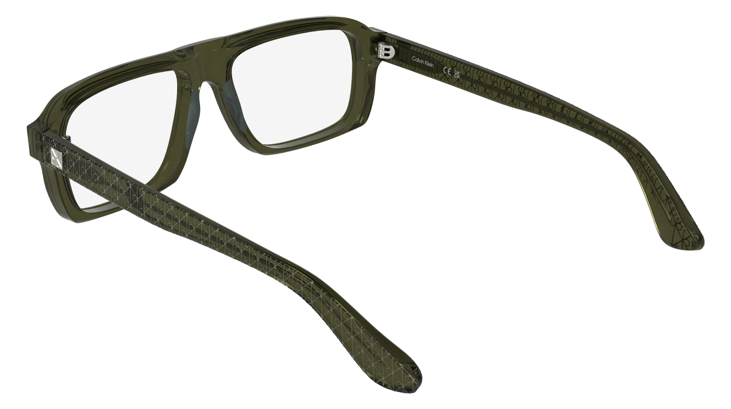 Calvin Klein CK25548 330 Montature da vista Acetato Verde Squadrata Normale - immagine 4