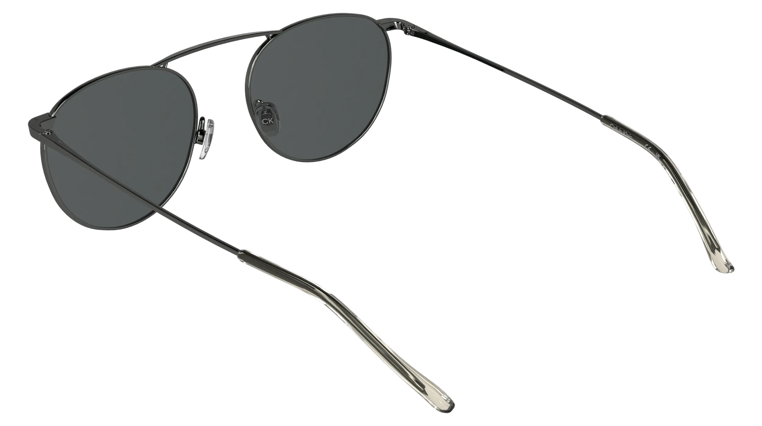 Calvin Klein CK26106ST 009 Occhiali da sole Titanio Canna di fucile Grigio Geometrica Normale - immagine 4