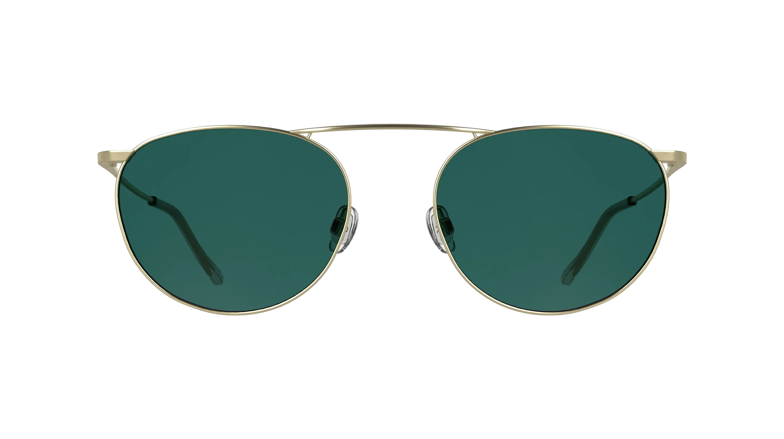 Calvin Klein CK26106ST 717 Occhiali da sole Titanio Oro Verde / Petrolio Geometrica Normale - immagine 2