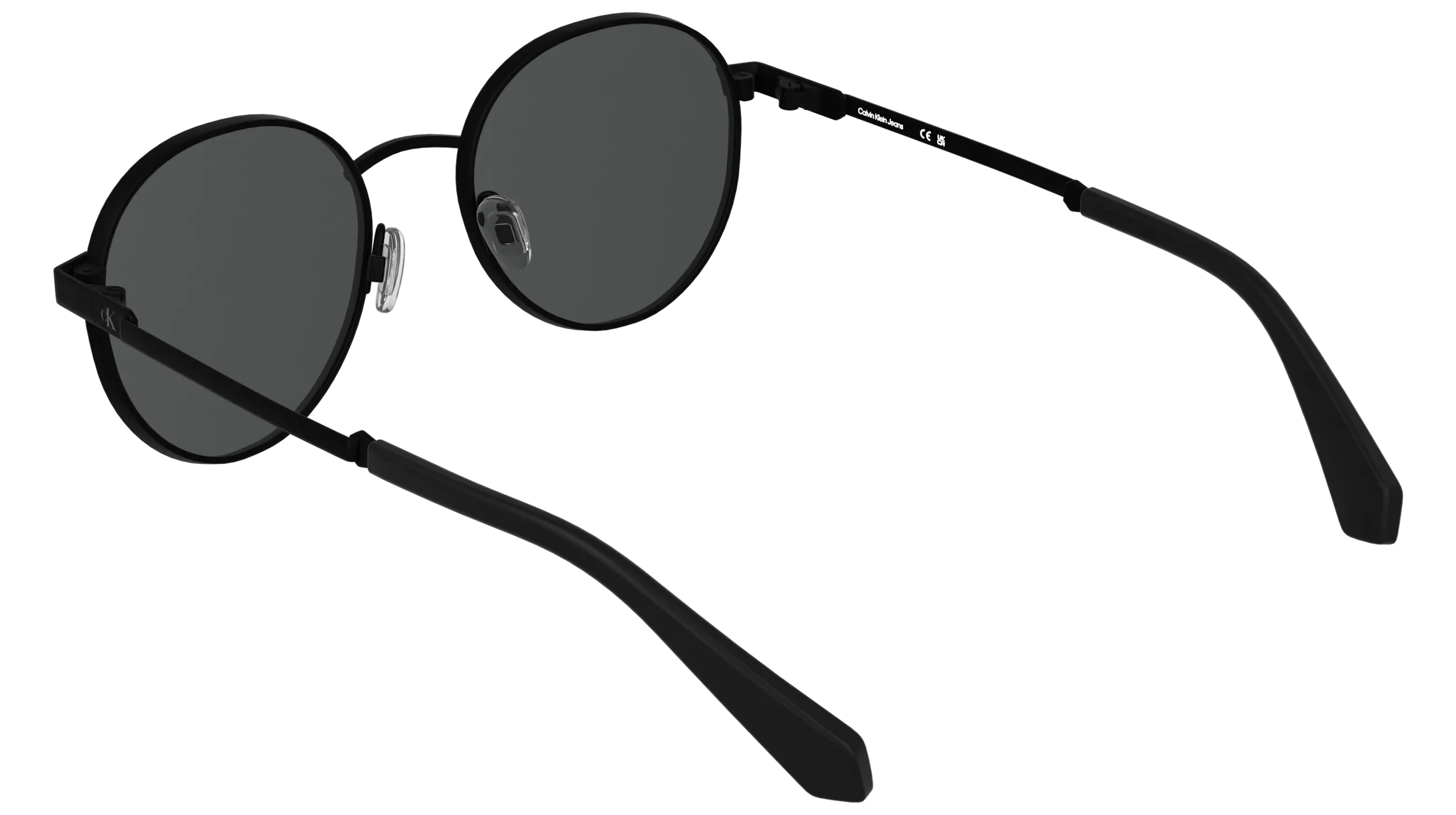 Calvin Klein Junior Calvin Klein CKJ26302S 002 Occhiali da sole bambino Metallo Nero Grigio Rotonda Normale - immagine 4
