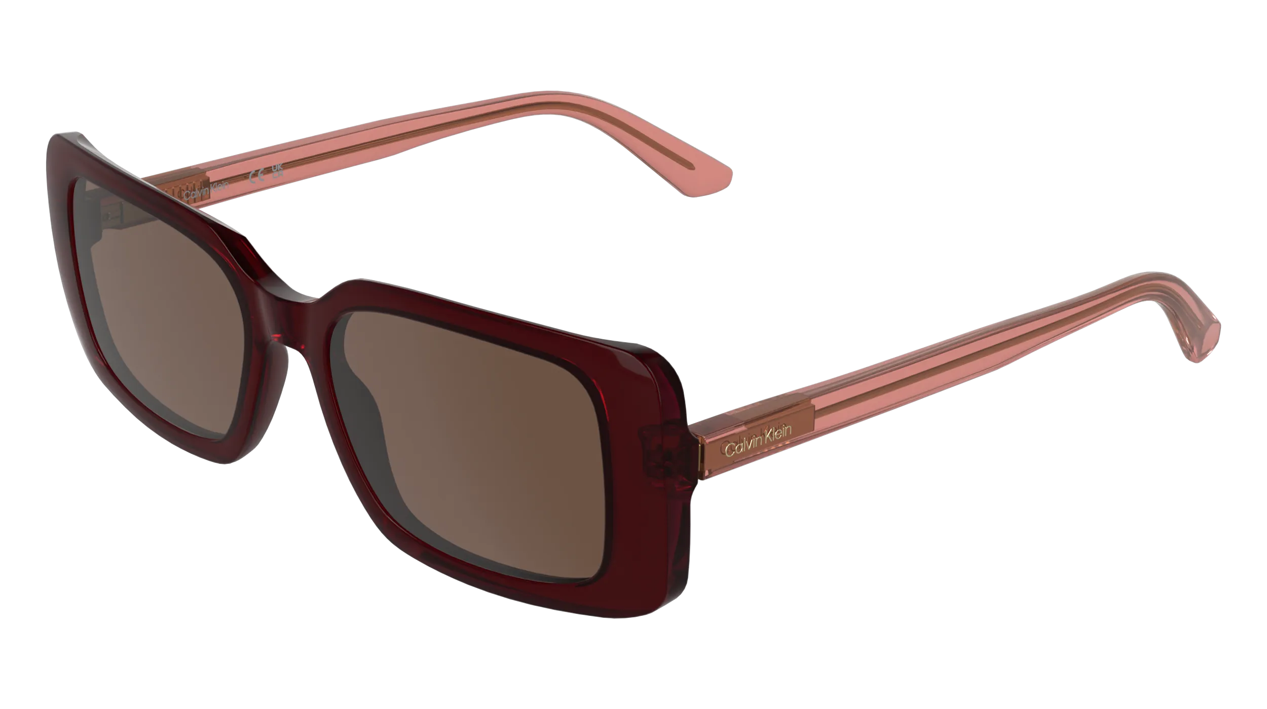 Calvin Klein CK26508S 605 Occhiali da sole Bio-iniettato Bordeaux Bordeaux Squadrata Normale - immagine 1