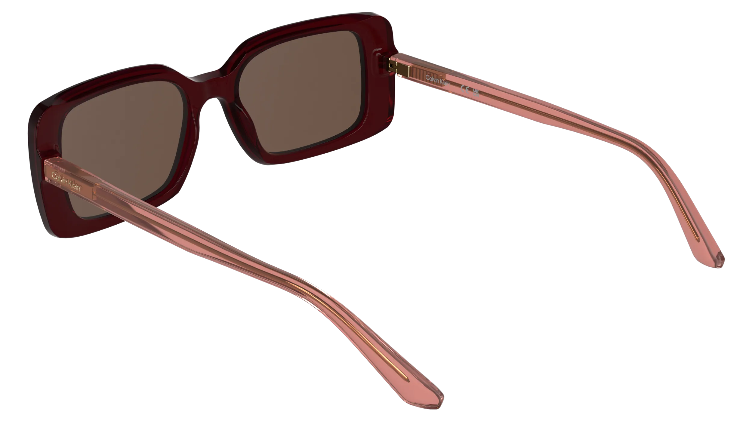 Calvin Klein CK26508S 605 Occhiali da sole Bio-iniettato Bordeaux Bordeaux Squadrata Normale - immagine 4
