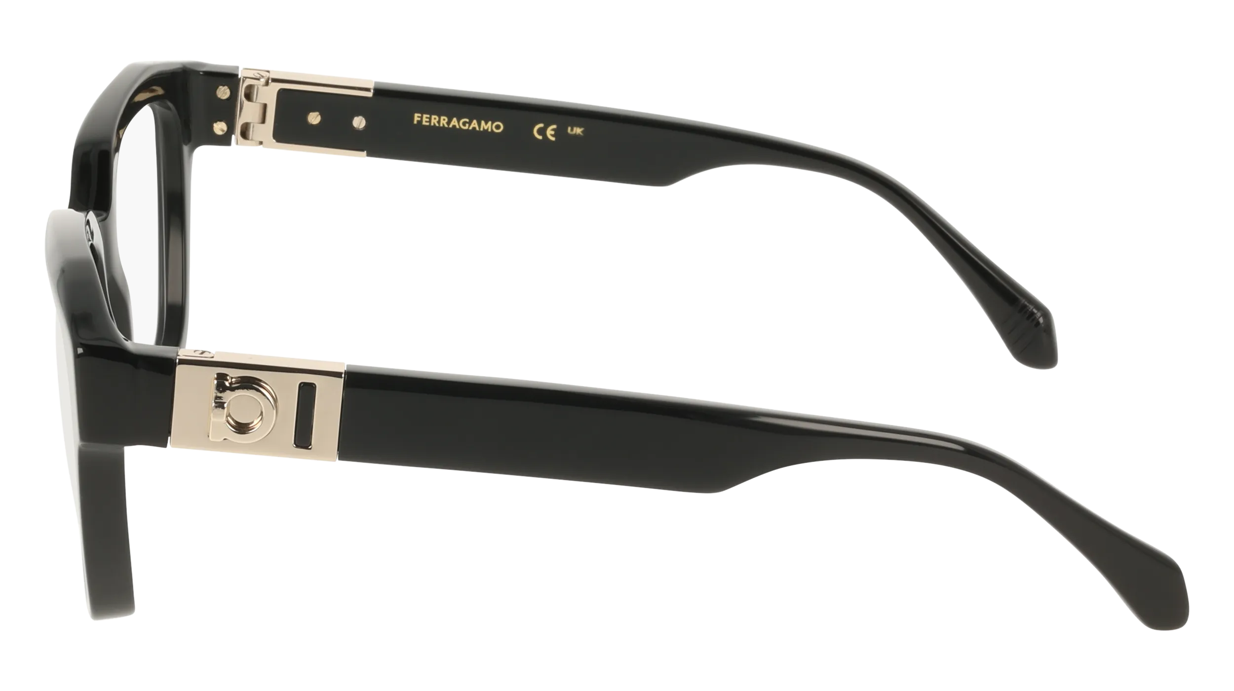 Ferragamo SF3040 001 Montature da vista Acetato Nero Squadrata Normale - immagine 3
