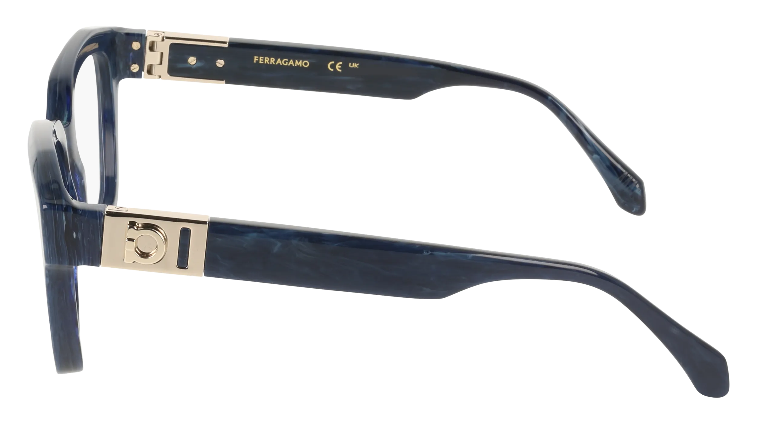 Ferragamo SF3040 413 Montature da vista Acetato Blu Squadrata Normale - immagine 3