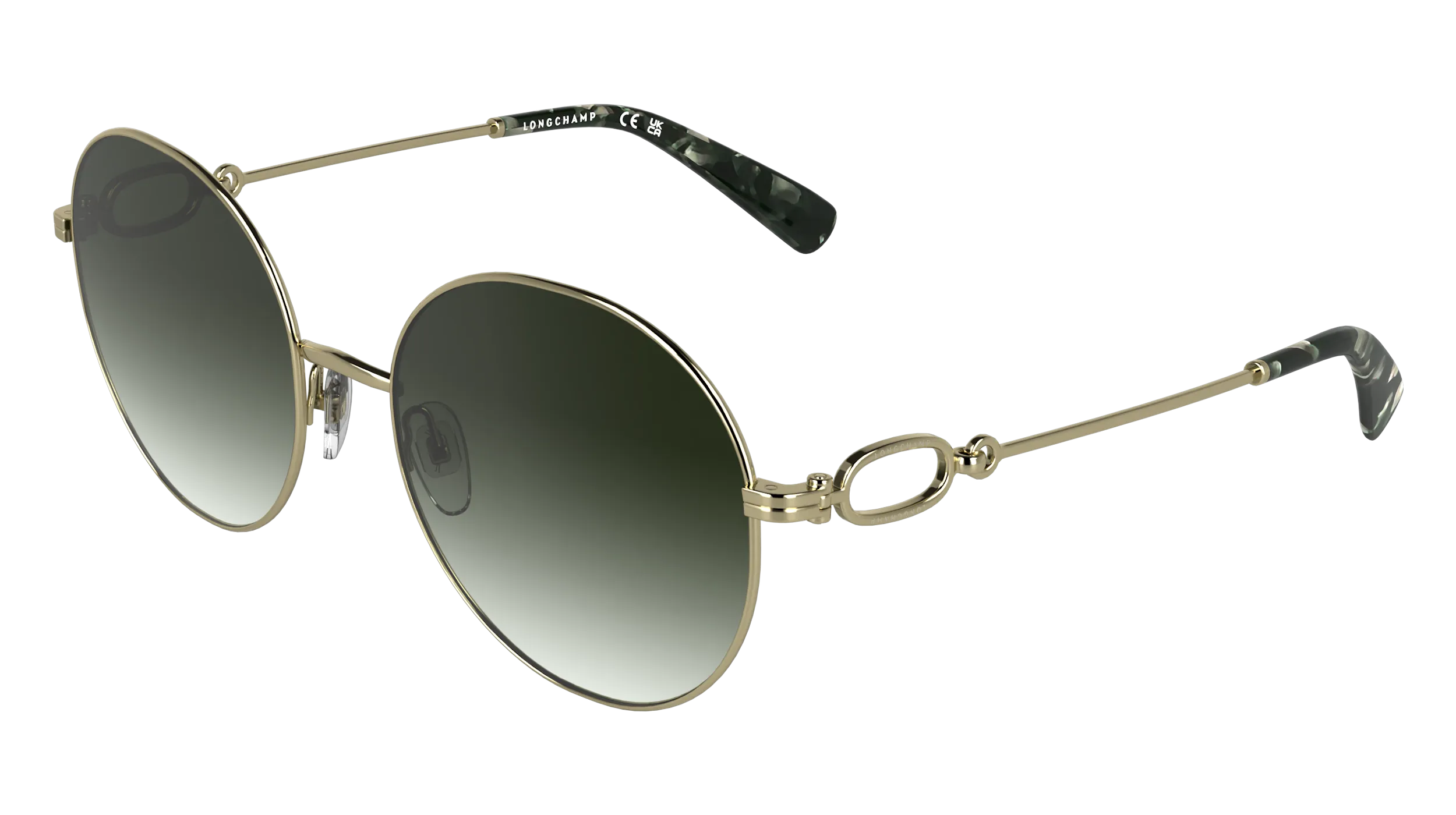 LONGCHAMP LO188S 708 Occhiali da sole Metallo Oro Marrone Rotonda Normale - immagine 1