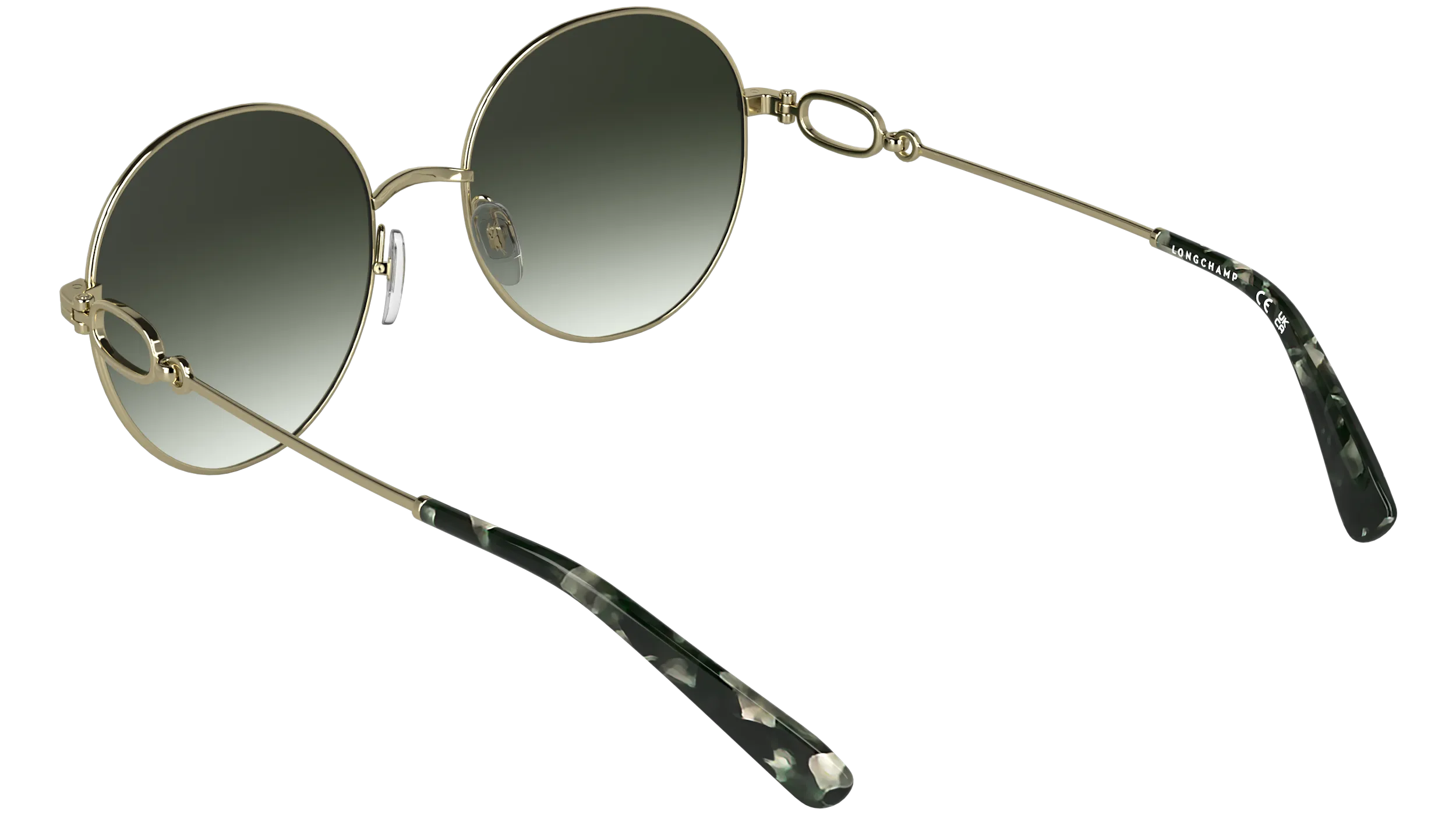 LONGCHAMP LO188S 708 Occhiali da sole Metallo Oro Marrone Rotonda Normale - immagine 4
