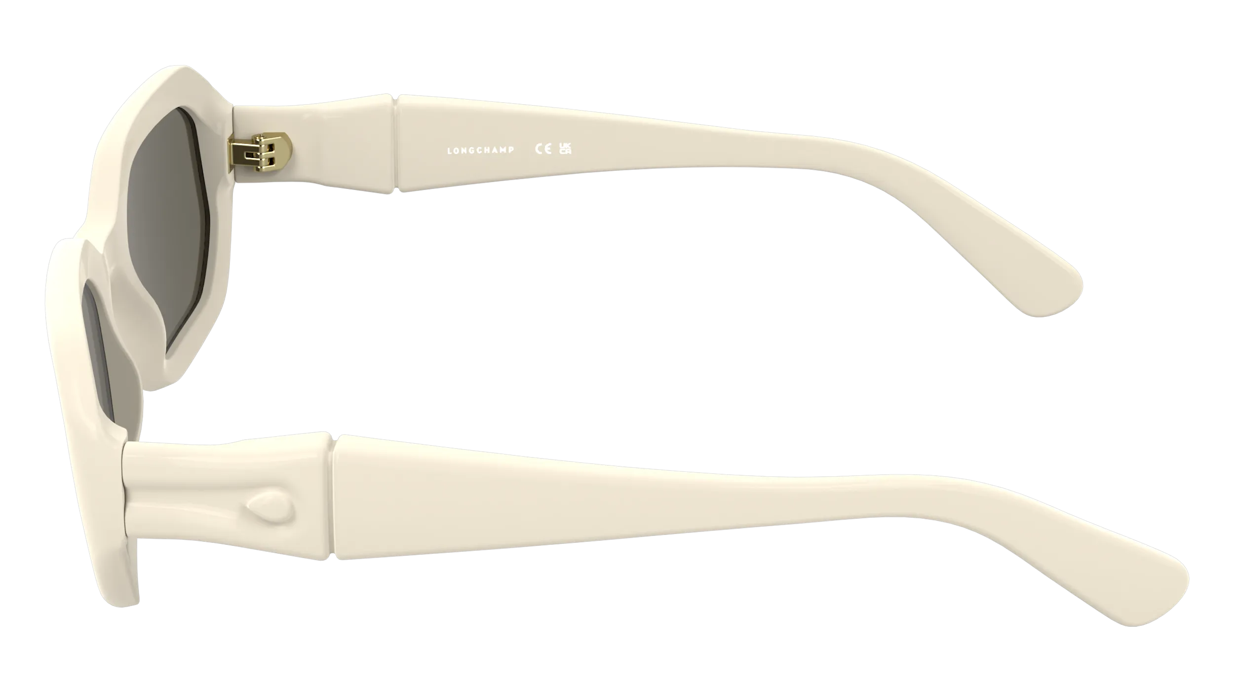 LONGCHAMP LO794S 107 Occhiali da sole Bio-iniettato Avorio Squadrata Normale - immagine 3