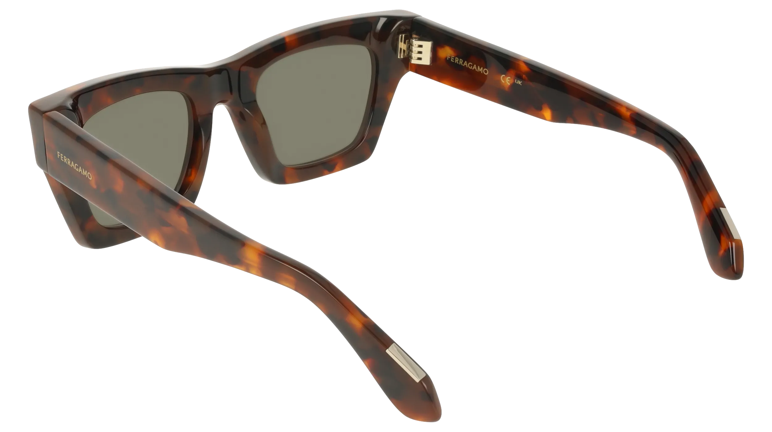 Ferragamo SF2105S 240 Occhiali da sole Acetato Havana Cat Eye Normale - immagine 4