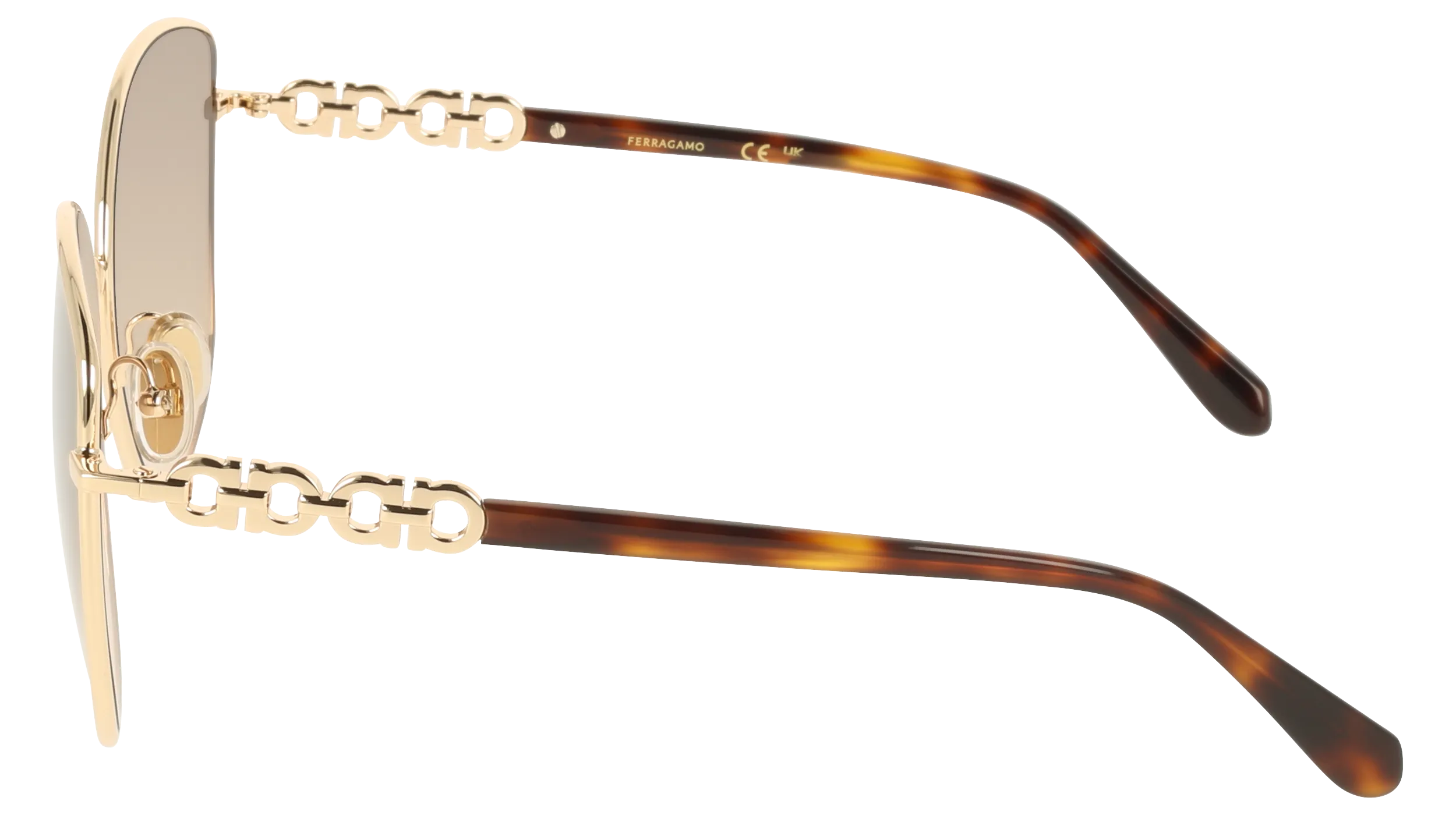 Ferragamo SF339S 747 Occhiali da sole Metallo Squadrata Normale - immagine 3