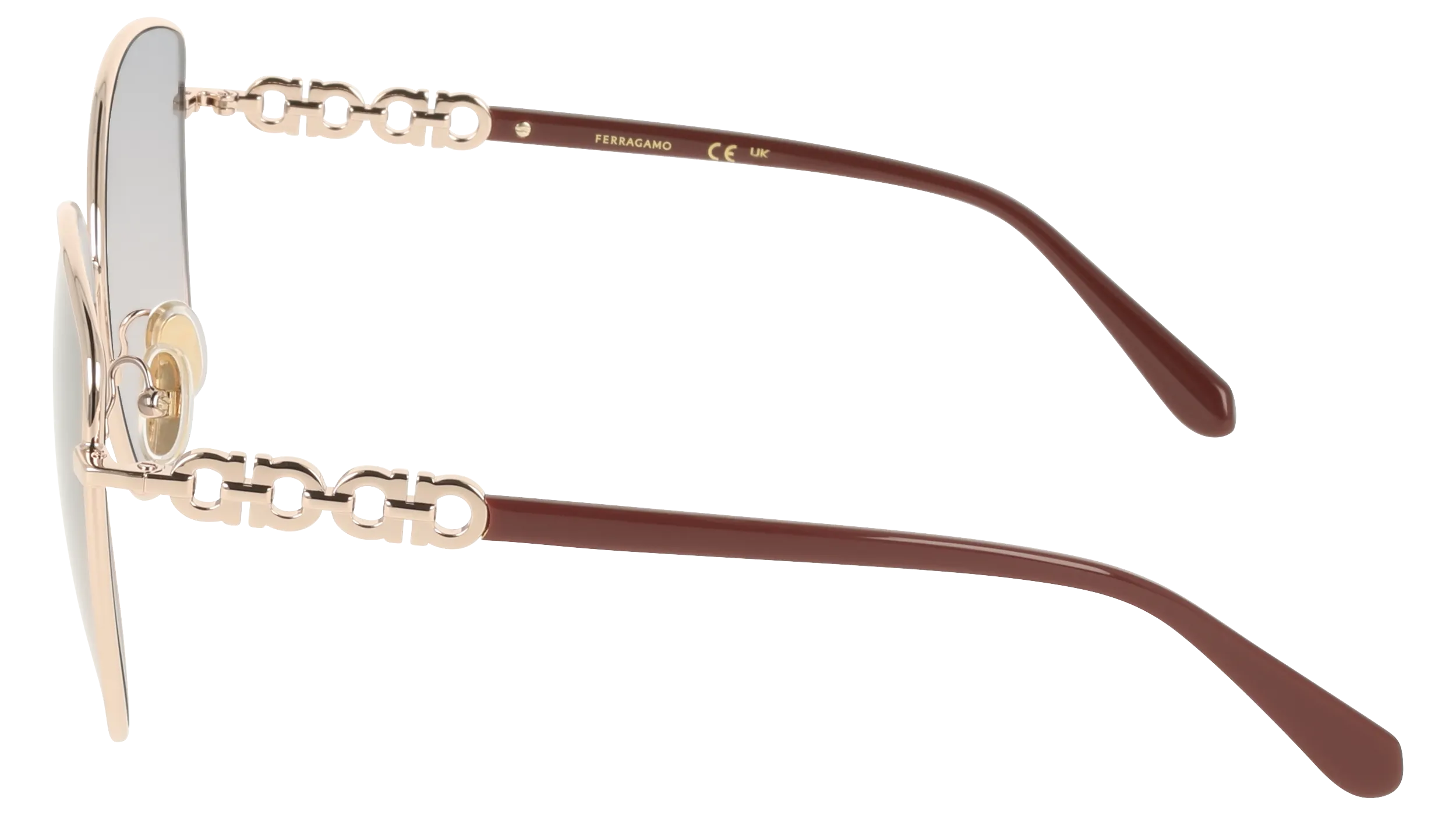 Ferragamo SF339S 774 Occhiali da sole Metallo Blu Squadrata Normale - immagine 3