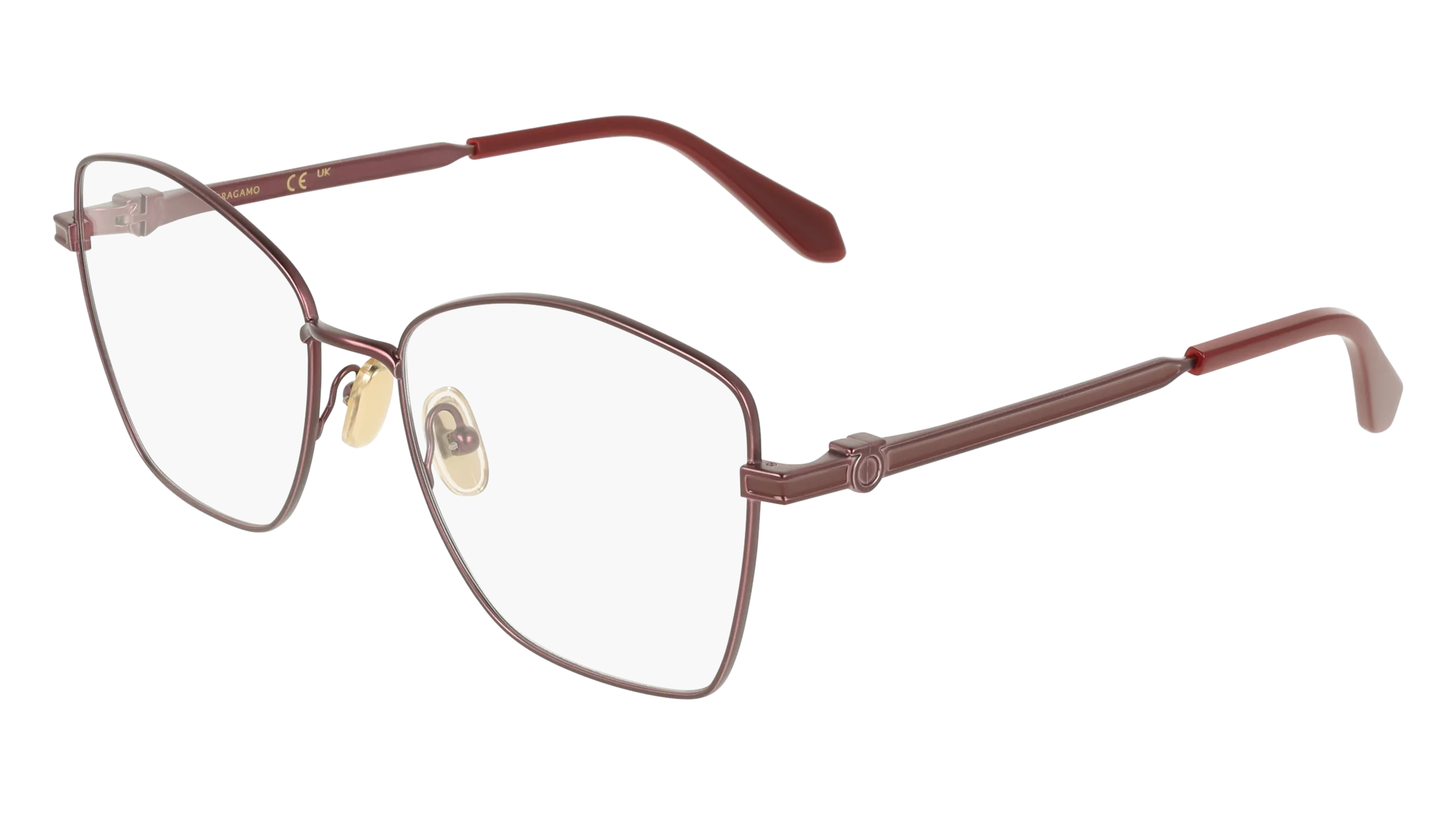 Ferragamo SF2242 602 Montature da vista Metallo Bordeaux Squadrata Normale - immagine 1