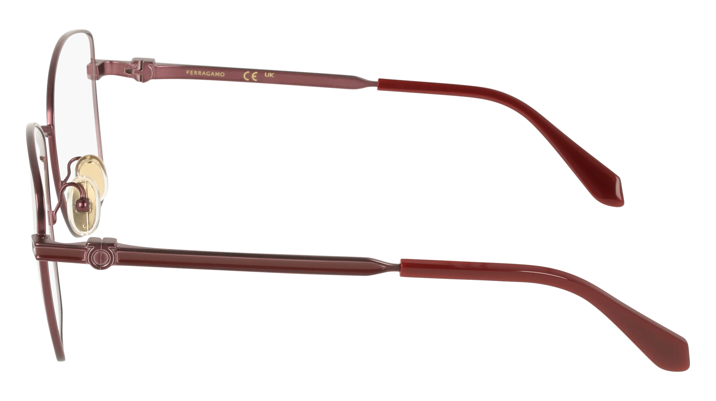 Ferragamo SF2242 602 Montature da vista Metallo Bordeaux Squadrata Normale - immagine 3