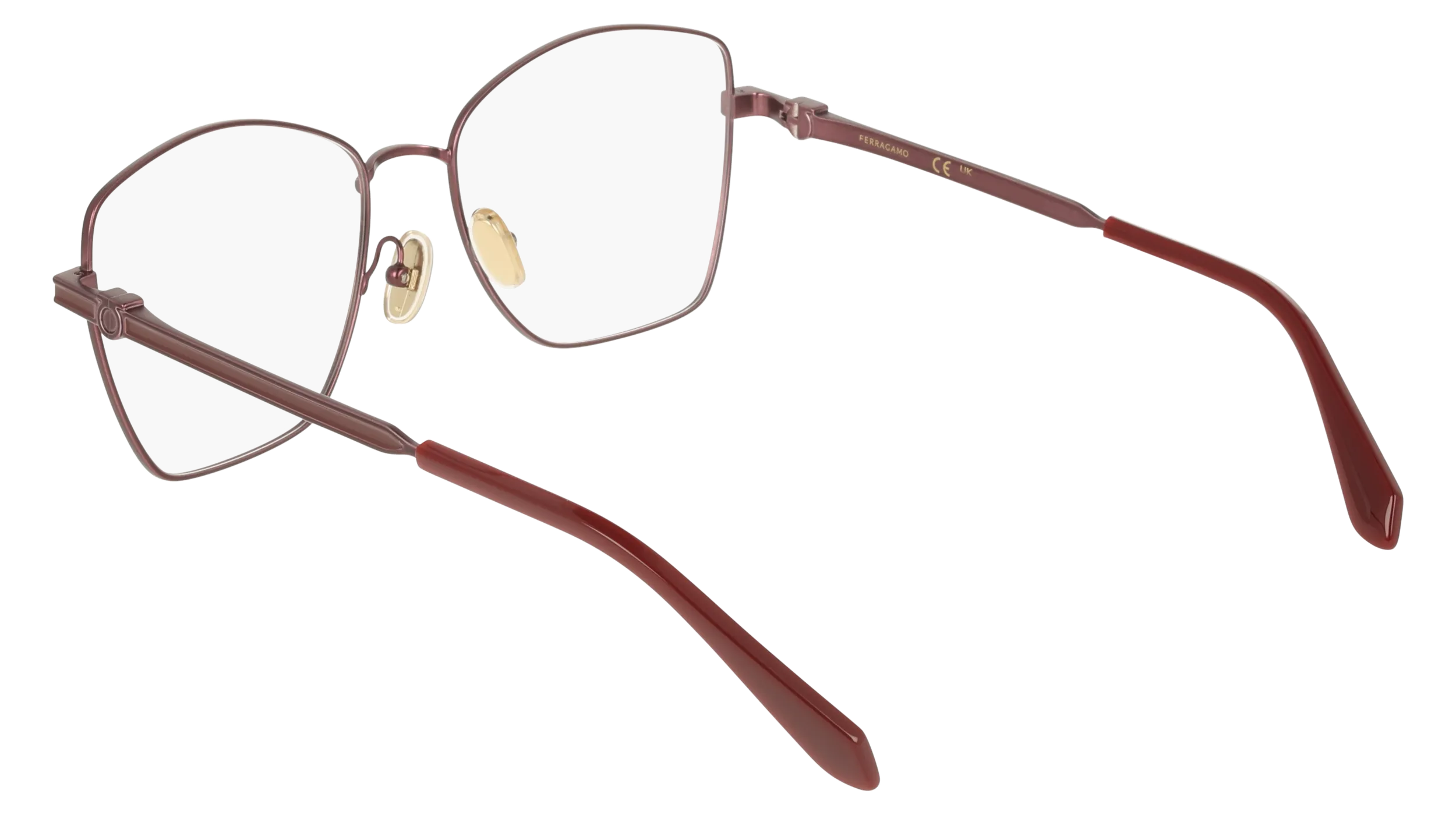 Ferragamo SF2242 602 Montature da vista Metallo Bordeaux Squadrata Normale - immagine 4