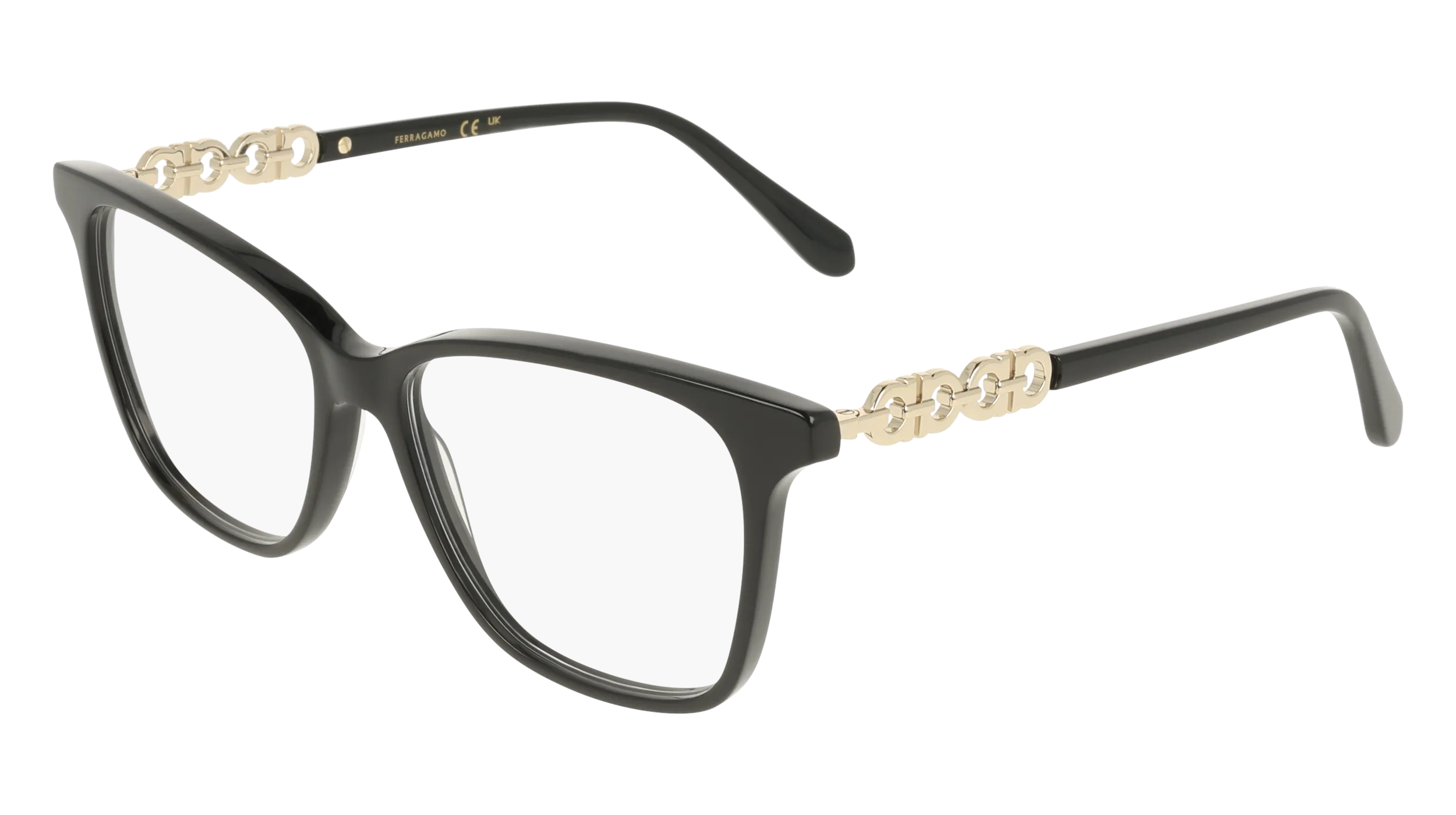 Ferragamo SF3064 001 Montature da vista Acetato Nero Squadrata Normale - immagine 1