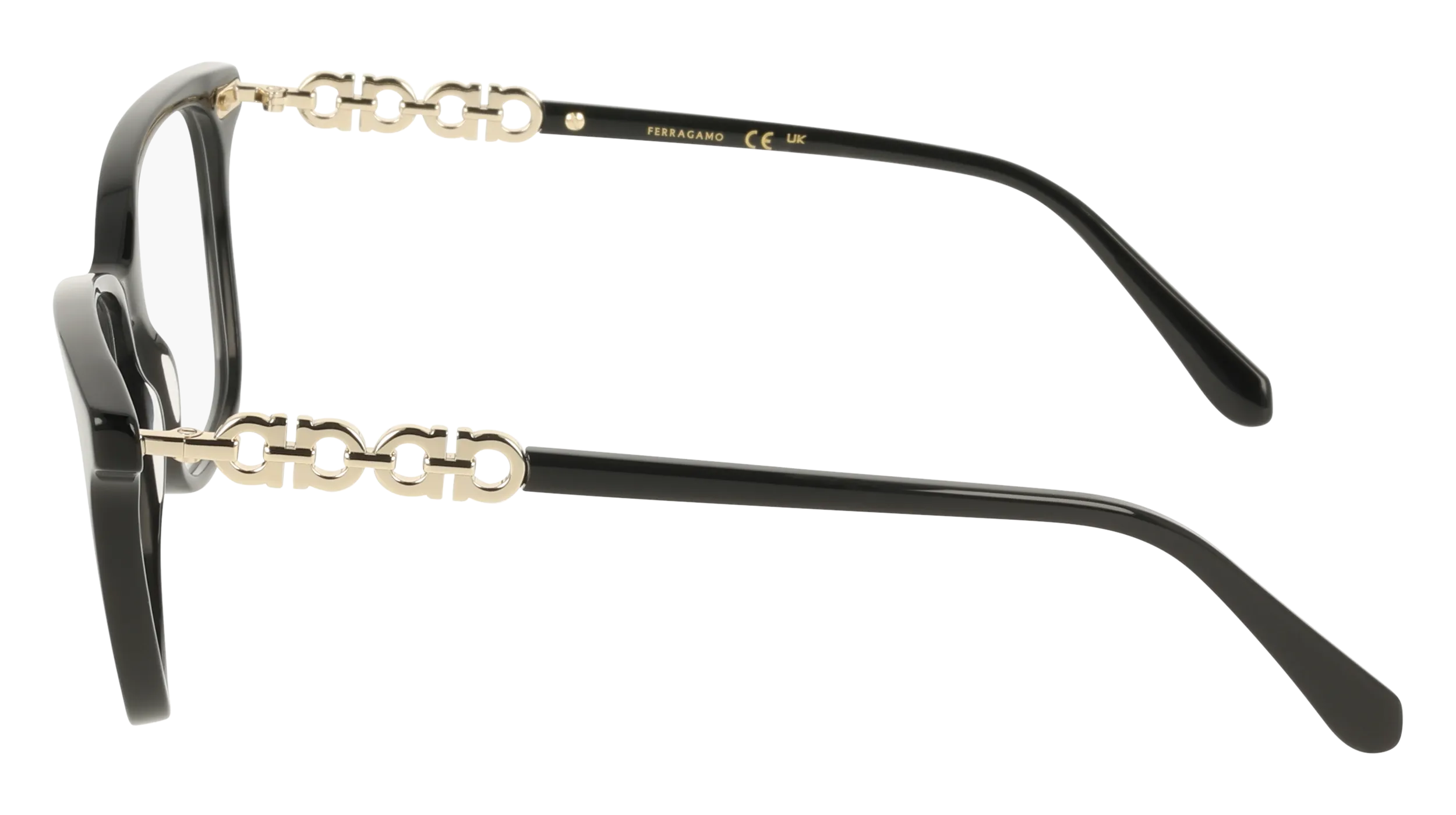 Ferragamo SF3064 001 Montature da vista Acetato Nero Squadrata Normale - immagine 3
