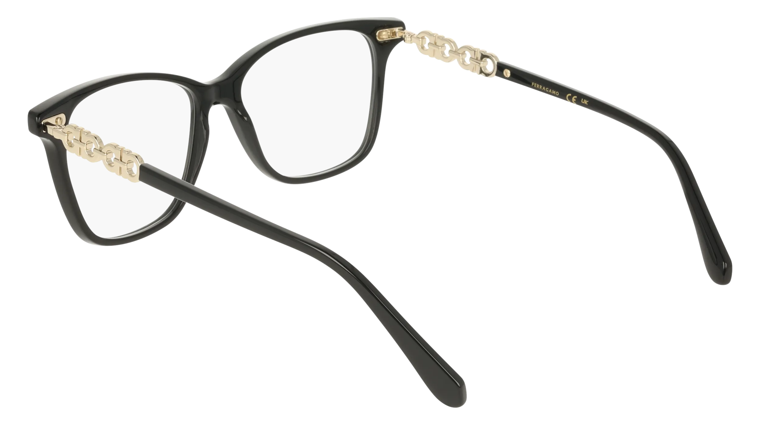 Ferragamo SF3064 001 Montature da vista Acetato Nero Squadrata Normale - immagine 4