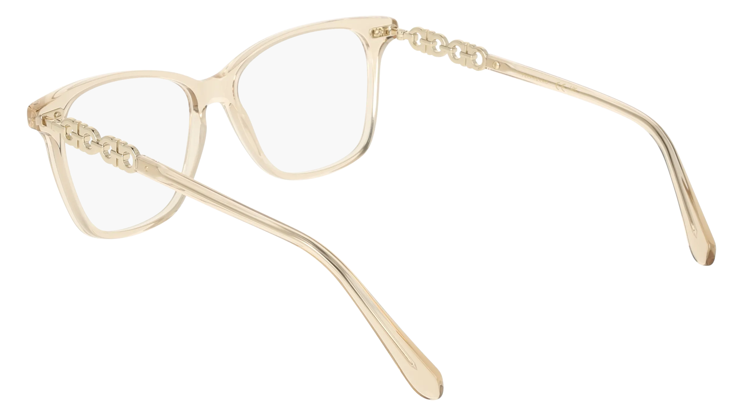 Ferragamo SF3064 259 Montature da vista Acetato Beige Squadrata Normale - immagine 4