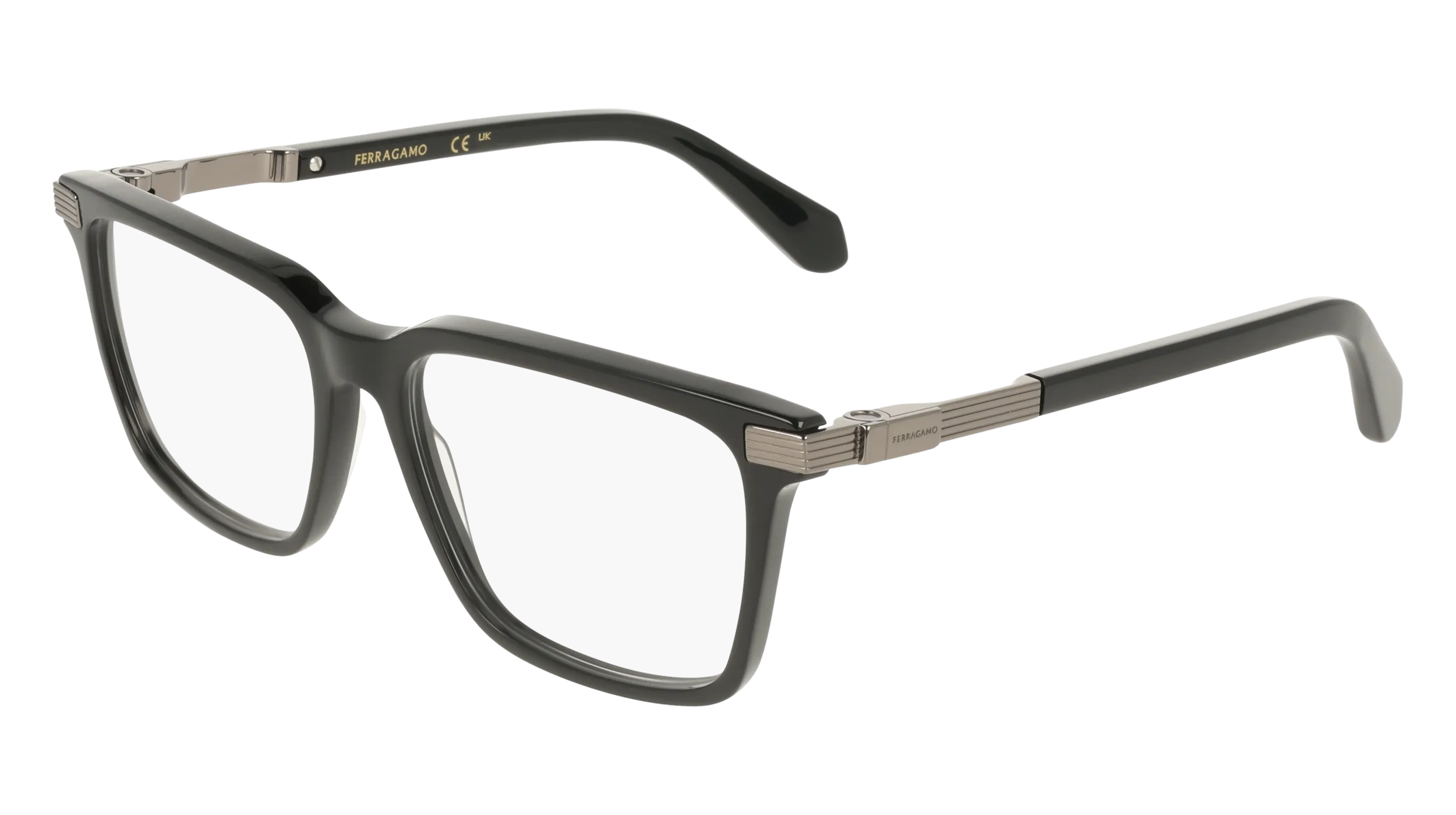 Ferragamo SF3065 001 Montature da vista Acetato Nero Squadrata Normale - immagine 1