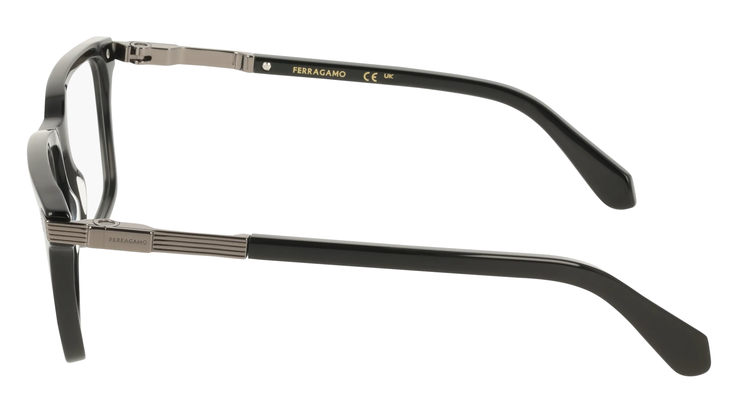 Ferragamo SF3065 001 Montature da vista Acetato Nero Squadrata Normale - immagine 3