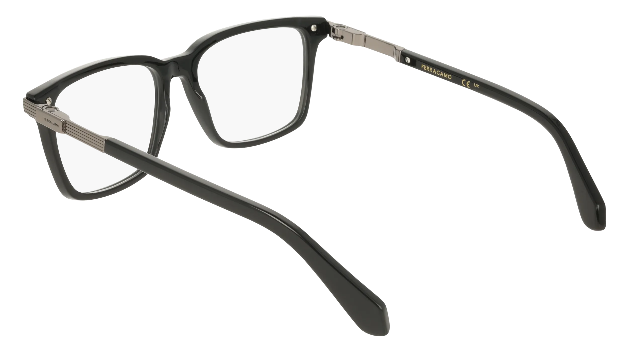 Ferragamo SF3065 001 Montature da vista Acetato Nero Squadrata Normale - immagine 4