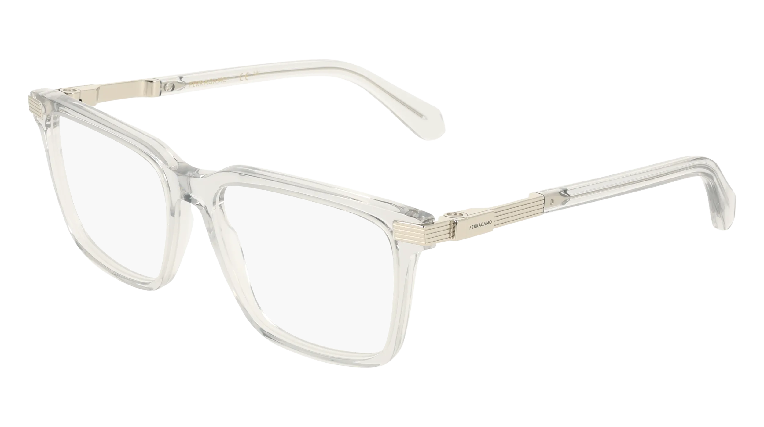 Ferragamo SF3065 050 Montature da vista Acetato Grigio Squadrata Normale - immagine 1