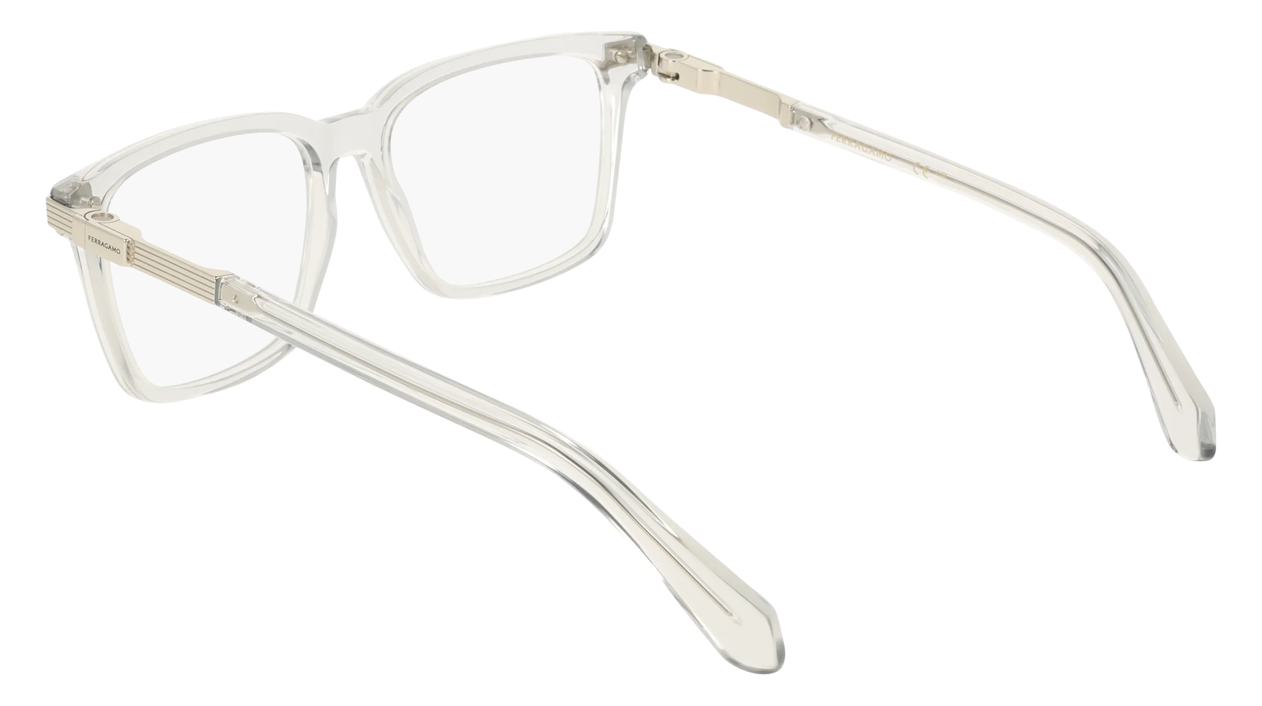 Ferragamo SF3065 050 Montature da vista Acetato Grigio Squadrata Normale - immagine 4