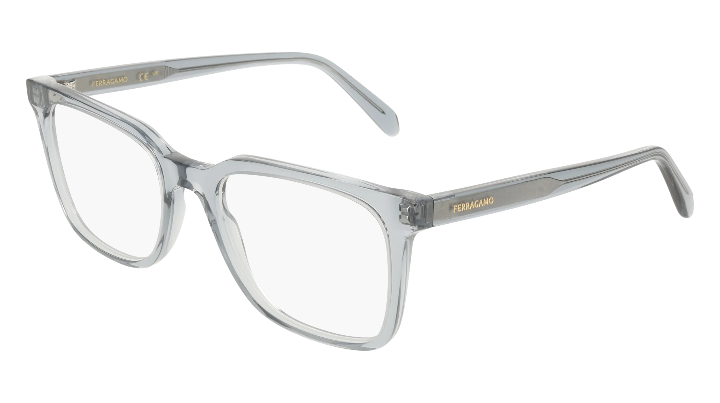 Ferragamo SF3067 020 Montature da vista Acetato Grigio Squadrata Normale - immagine 1