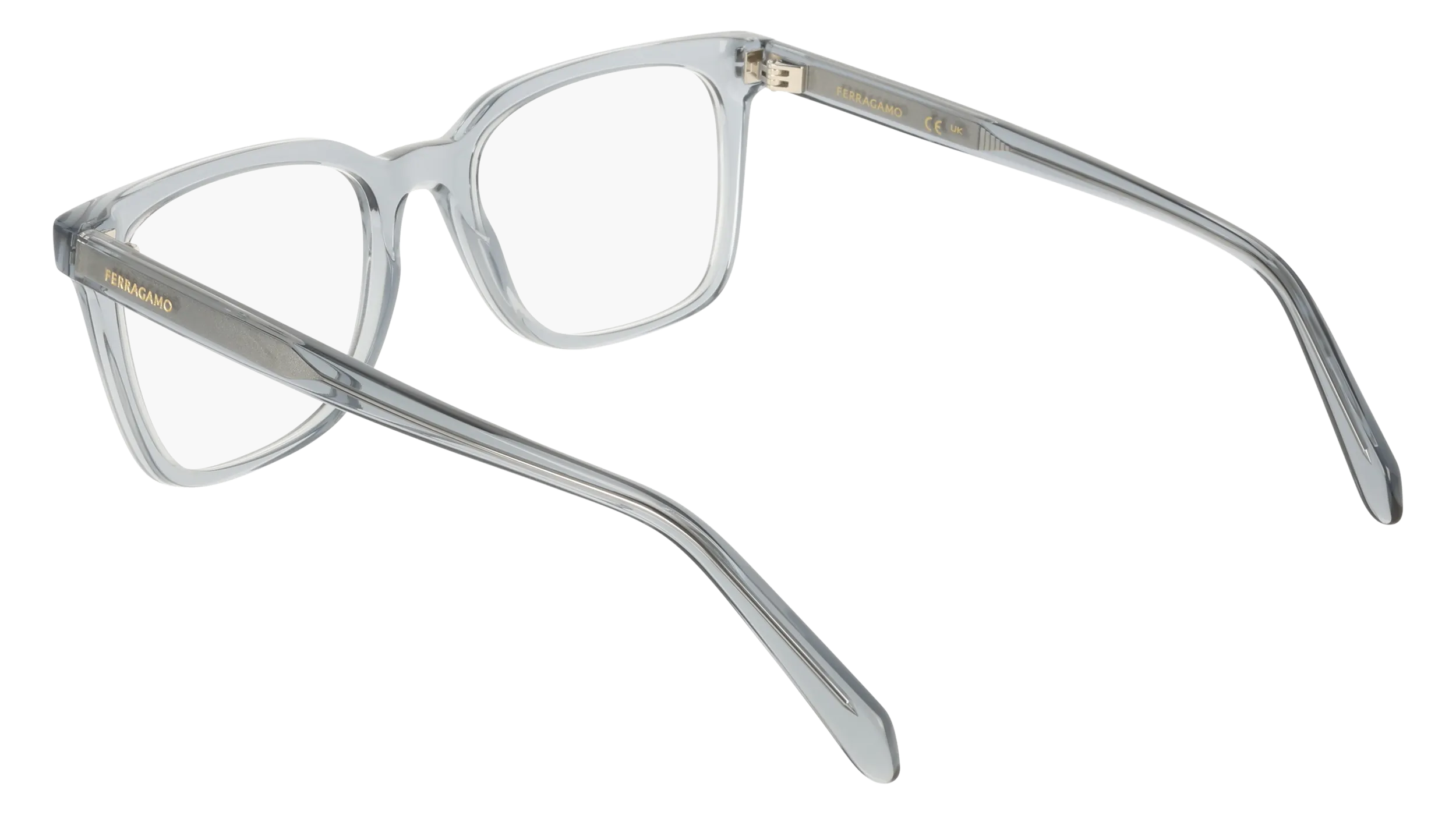 Ferragamo SF3067 020 Montature da vista Acetato Grigio Squadrata Normale - immagine 4