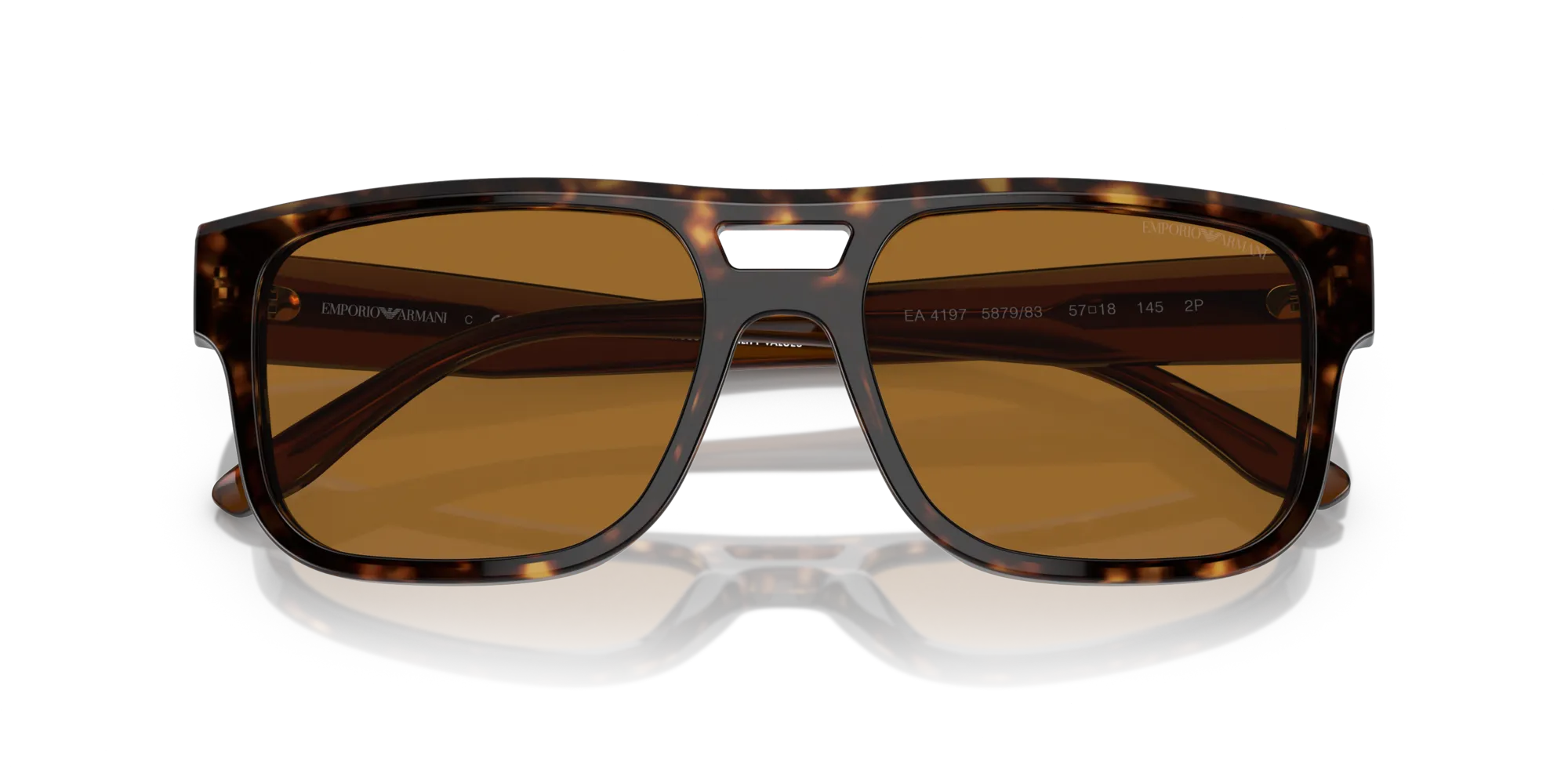 Emporio Armani EA4197 587983 Occhiali da sole Acetato Tartaruga Marrone Pillow Polarizzata - immagine 2