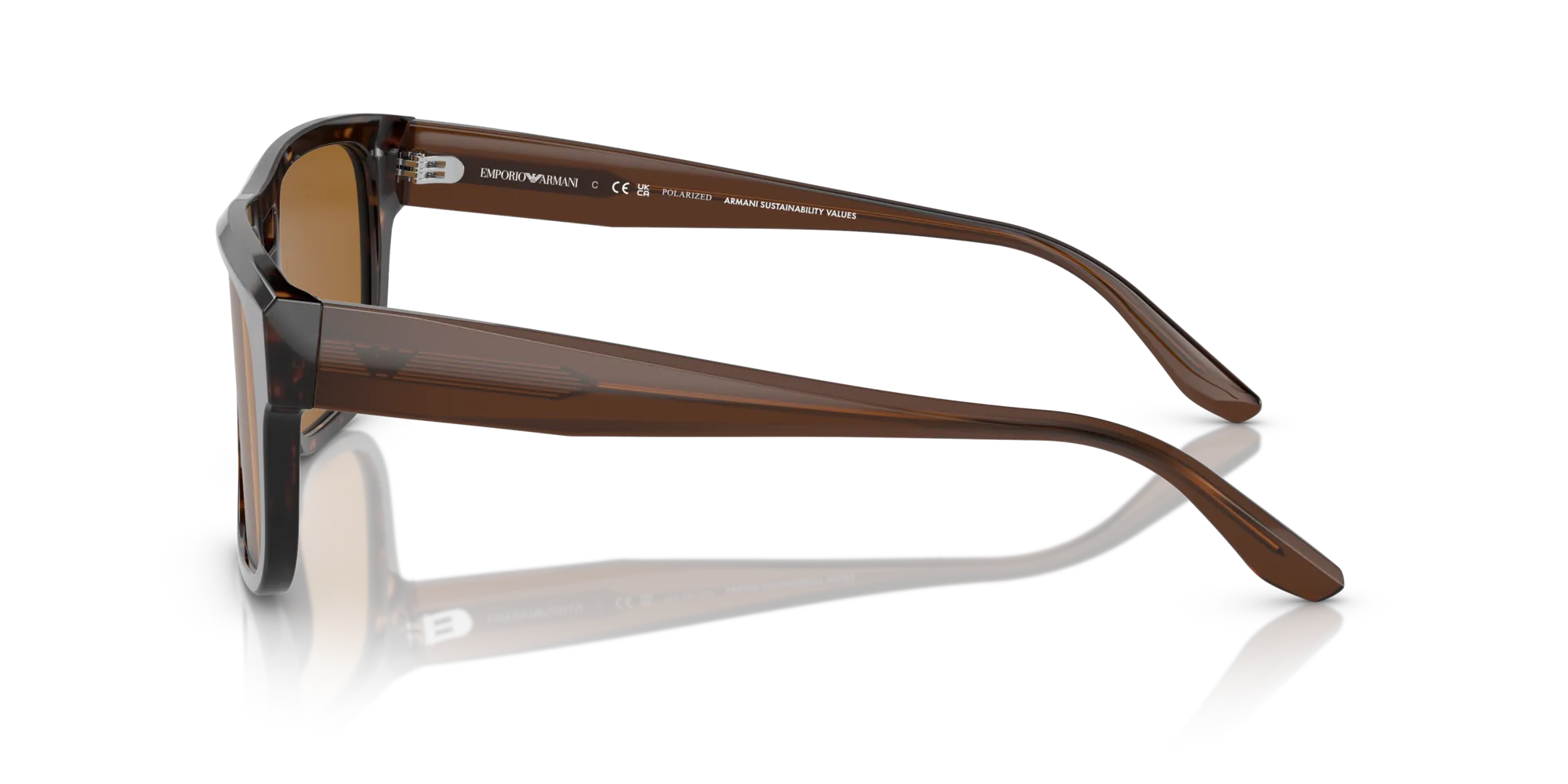 Emporio Armani EA4197 587983 Occhiali da sole Acetato Tartaruga Marrone Pillow Polarizzata - immagine 4