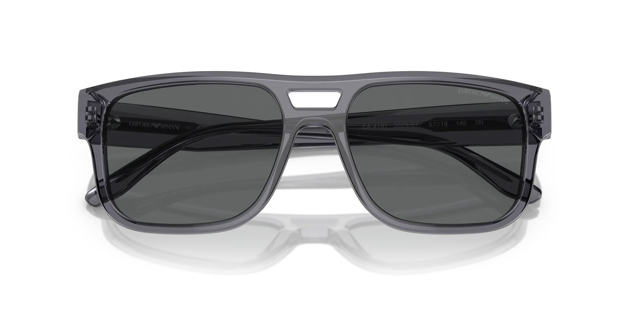Emporio Armani EA4197 502987 Occhiali da sole Acetato Grigio Grigio Pillow Normale - immagine 2