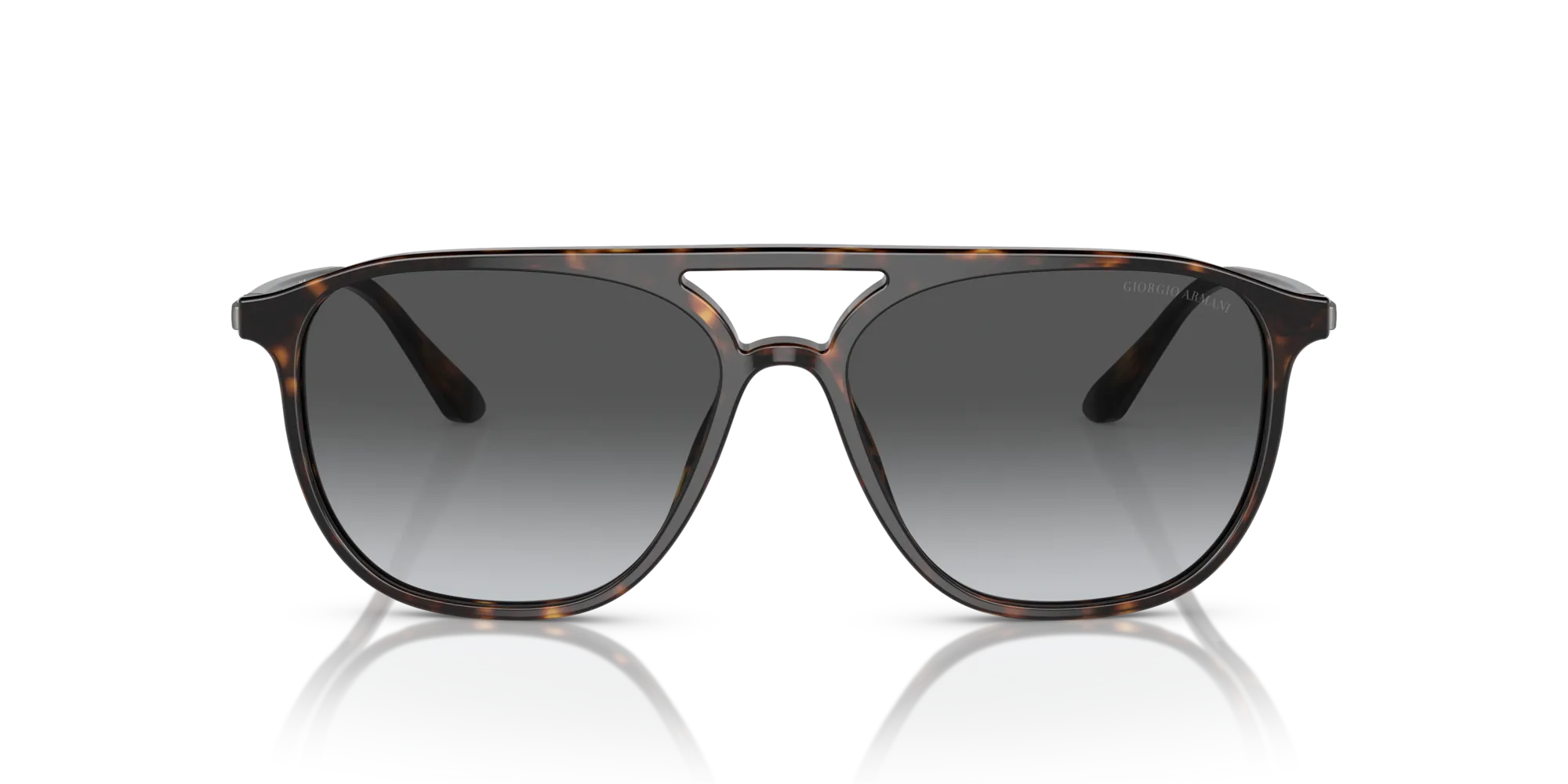Giorgio Armani AR8179 5026T3 Occhiali da sole Acetato Tartaruga Grigio Pilot Polarizzata Sfumato - immagine 3