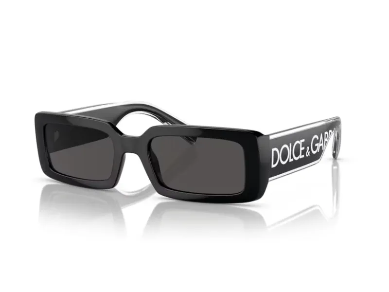 Dolce & Gabbana DG6187 501/87 Occhiali da sole Iniettato Nero Grigio Squadrata Normale - immagine 1