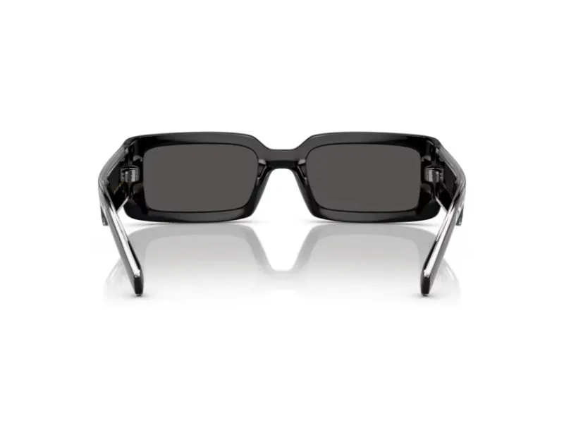 Dolce & Gabbana DG6187 501/87 Occhiali da sole Iniettato Nero Grigio Squadrata Normale - immagine 3