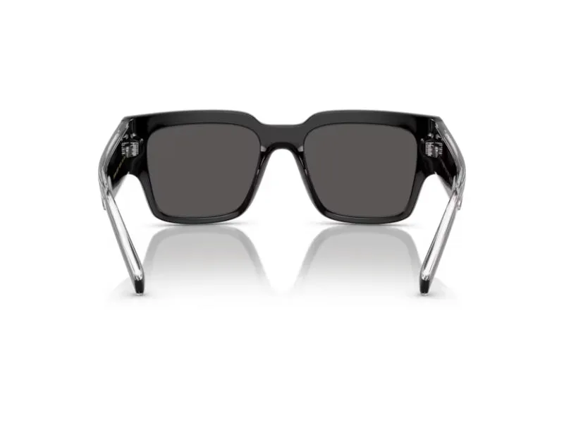 Dolce & Gabbana DG6184 501/87 Occhiali da sole Iniettato Nero Grigio Squadrata Normale - immagine 3